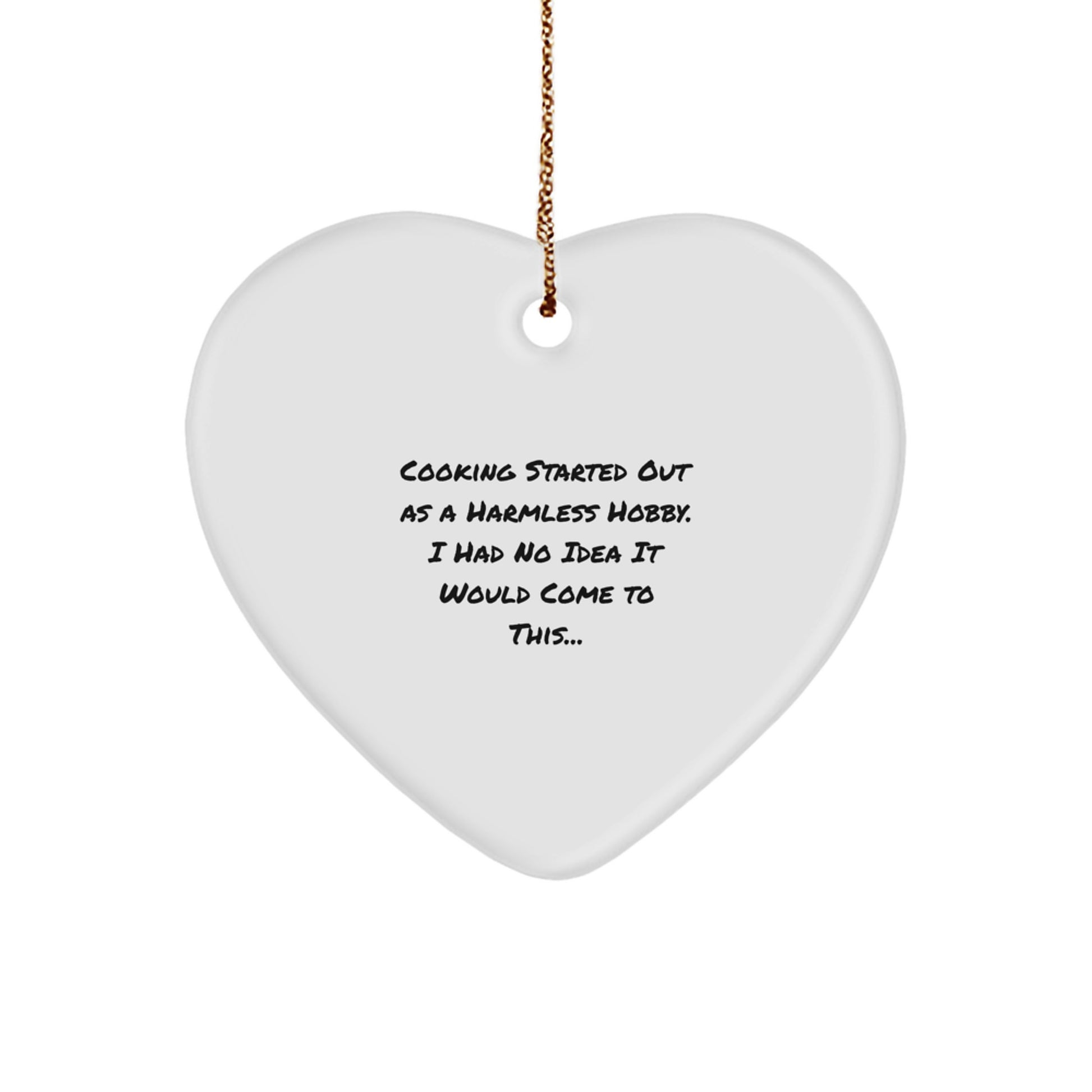 Funny Cooking Enthusiast Gifts from Family for Men, Heart Ornament for Cooking Lovers Christmas Unique Gifts - Image 1