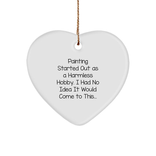 Funny Painting Gifts for Women, Heart Ornament Painting Lover, Gifts from Friends for Painting Enthusiasts, Christmas Unique Gifts - Image 1