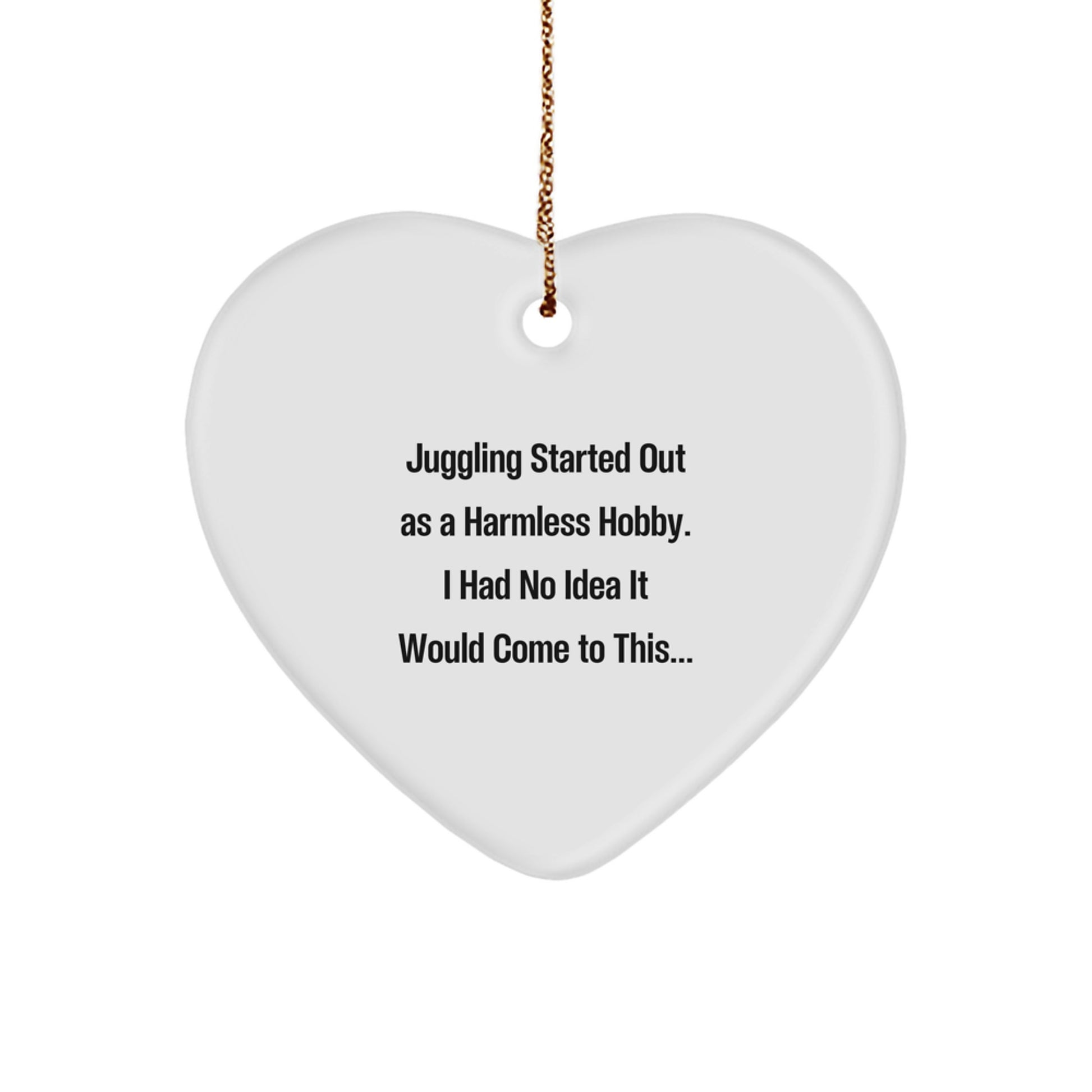 Funny Juggling Heart Ornament Gifts from Men to Friends, Perfect Christmas Unique Gifts for Juggling Enthusiasts, Heart Shaped Decorations - Image 1