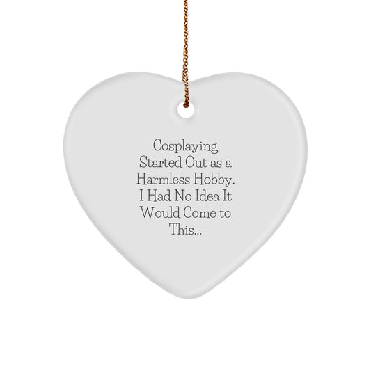 Funny Cosplaying Gifts from Friends for Men, Women, and Family - Heart Ornament with Christmas Unique Gifts - Image 1