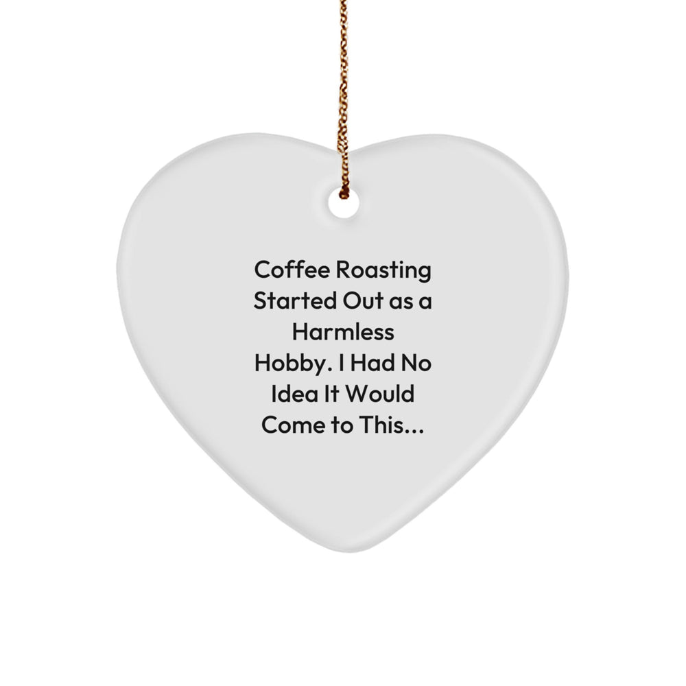 Coffee Roasting Enthusiasts Funny Heart Ornament Gifts from Men to Family for Christmas Unique - Image 1