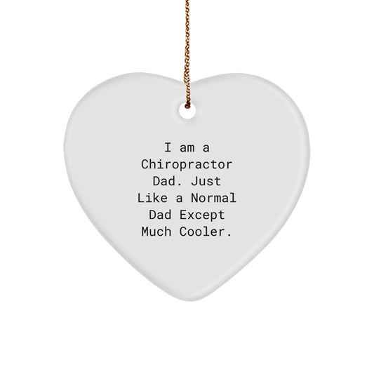 Funny Chiropractor Gifts from Dad, Heart Ornament for Chiropractor Husband or Friend, Christmas Unique Gifts - Image 1