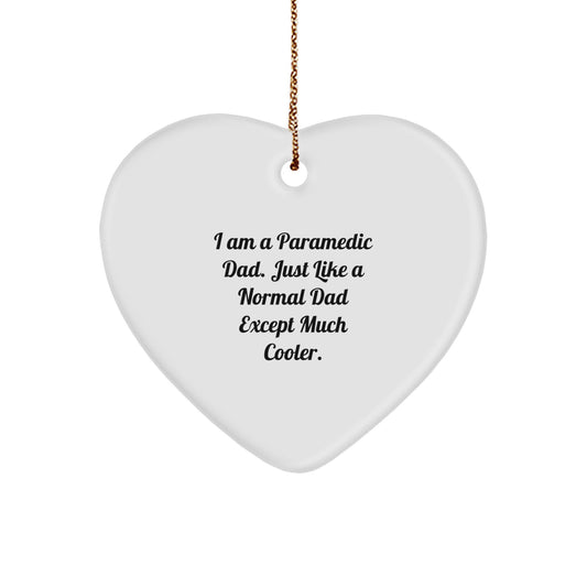 Rescue Worker Gifts, Funny Heart Ornament, Gifts from Dad, Rescue Worker Heart Ornament for Christmas, Gifts for Rescue Worker Men, Unique Rescue Worker Christmas Unique Gifts - Image 1