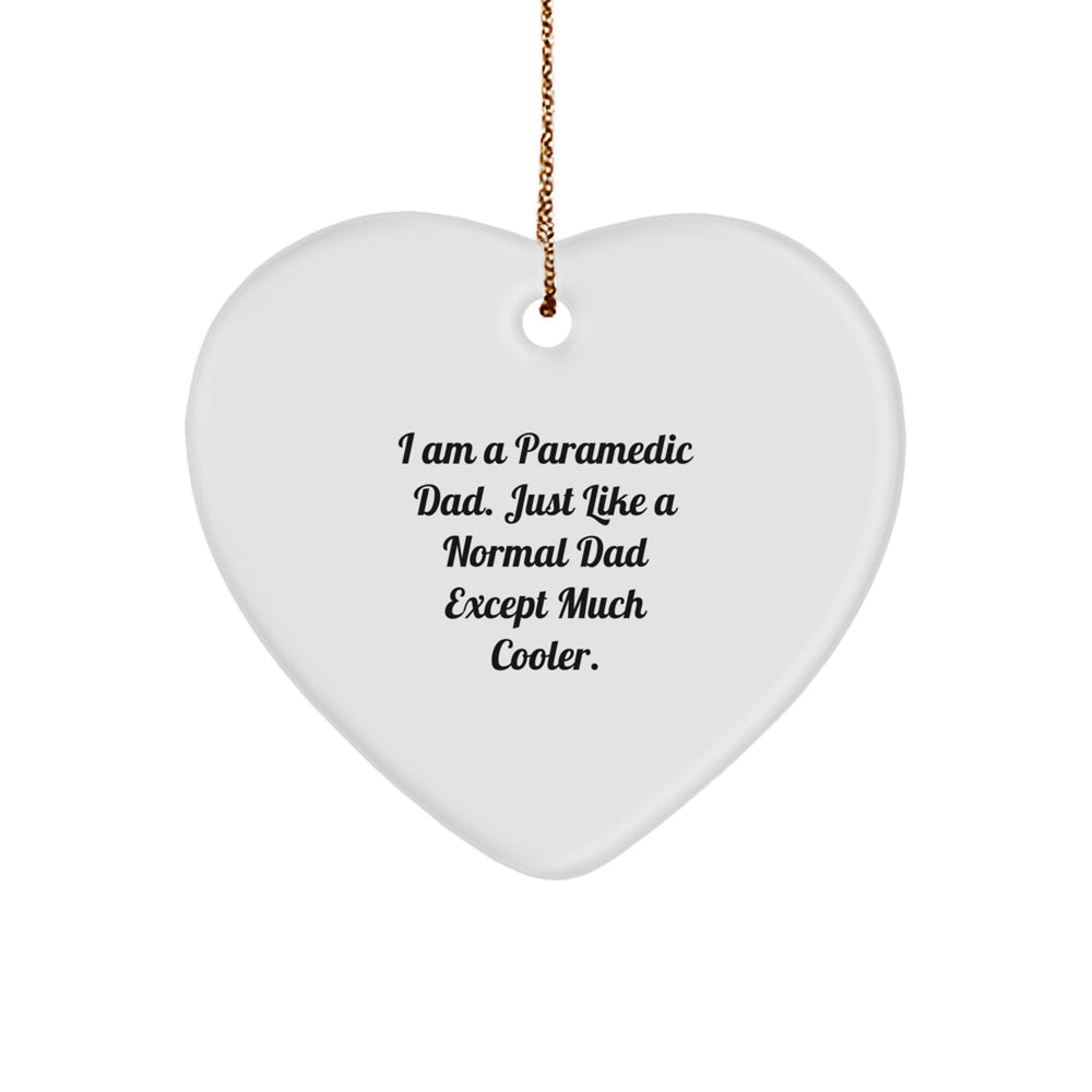 Rescue Worker Gifts, Funny Heart Ornament, Gifts from Dad, Rescue Worker Heart Ornament for Christmas, Gifts for Rescue Worker Men, Unique Rescue Worker Christmas Unique Gifts - Image 1
