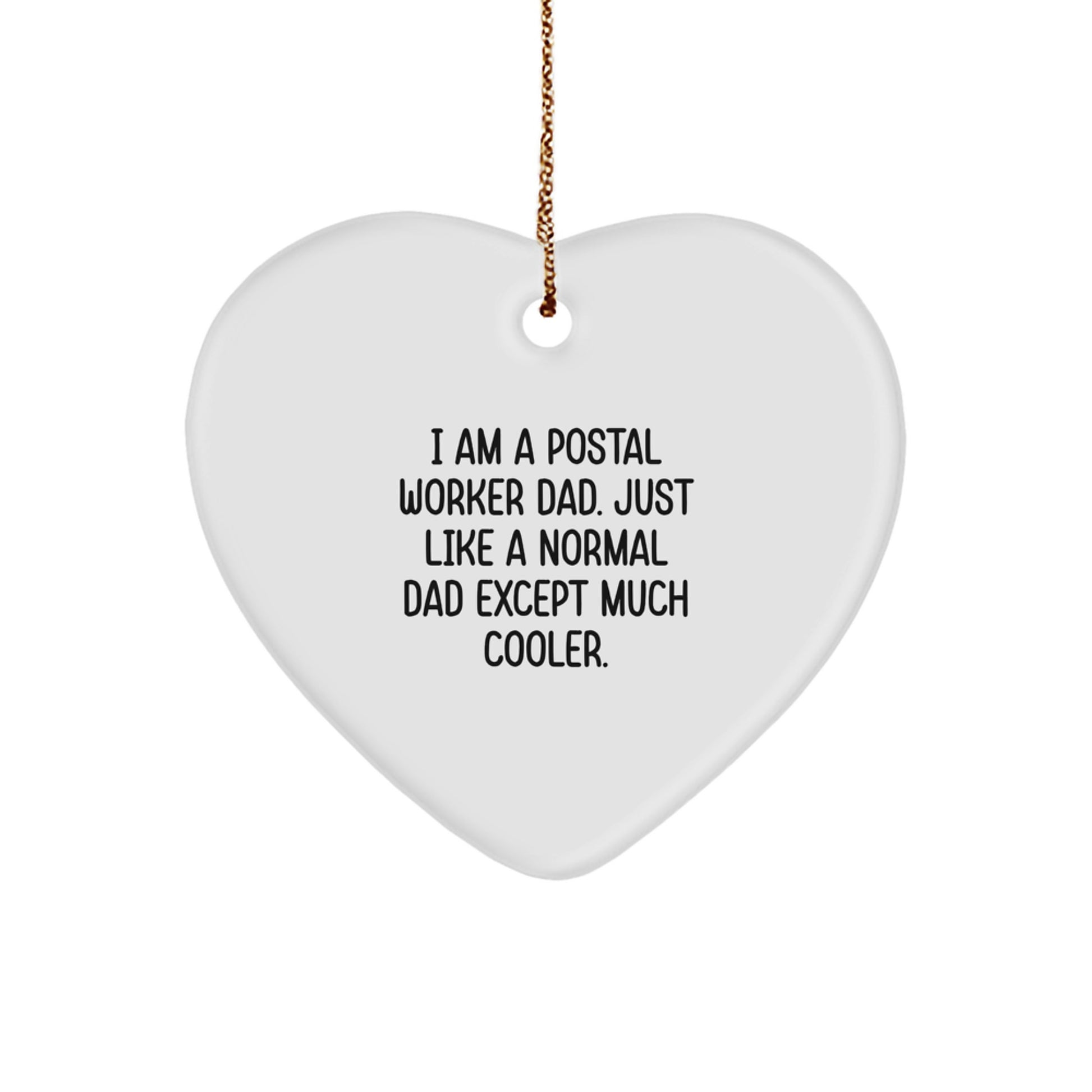 Funny Postal Worker Gifts from Friends, Heart Ornament for Men, Unique Christmas Unique Gifts - Image 1