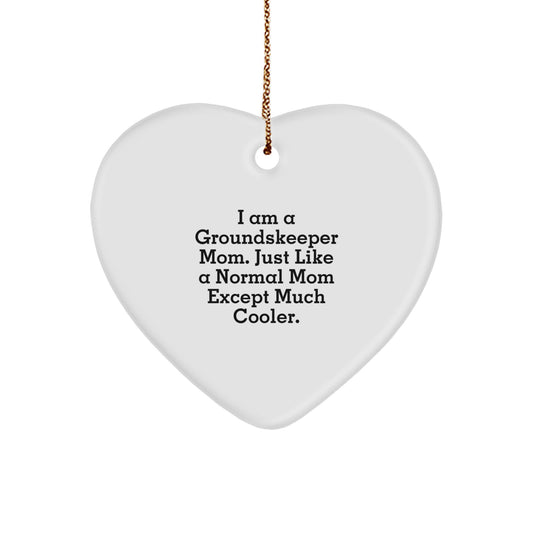 Funny groundskeeper Heart Ornament Gifts from Mom's Unique Christmas Decor, Gifts for groundskeeper Dad - Image 1