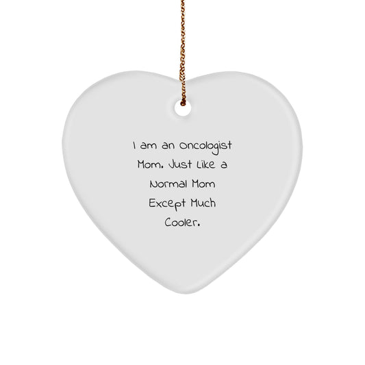 Funny Oncologist Gifts for Women, Heart Ornament Unique Christmas Memorable Presents from Family, Friends, or Coworkers to Oncologist Mom - Image 1