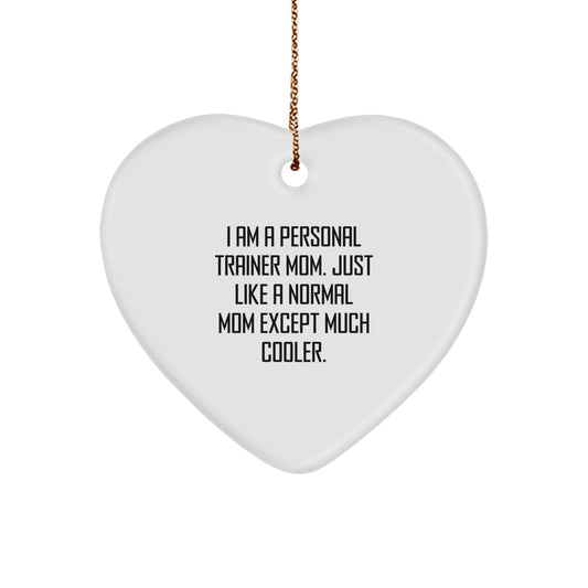 Personal Trainer Mom Gifts for Personal Trainer Friends - Unique Heart Ornament for Christmas - Image 1