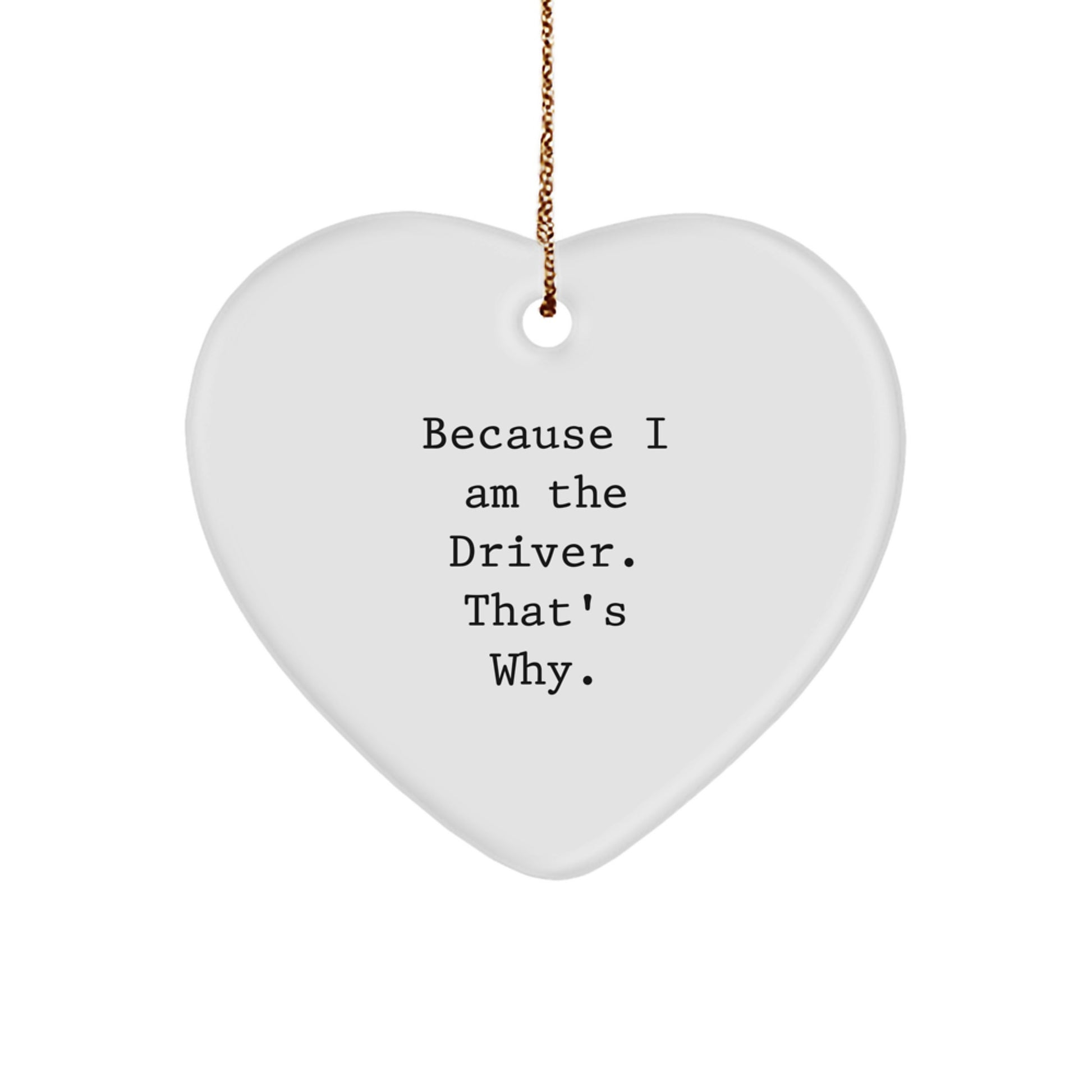 Funny Driver Gifts from Men to Drivers on Christmas Unique Heart Ornament for Driver Friends - Image 1