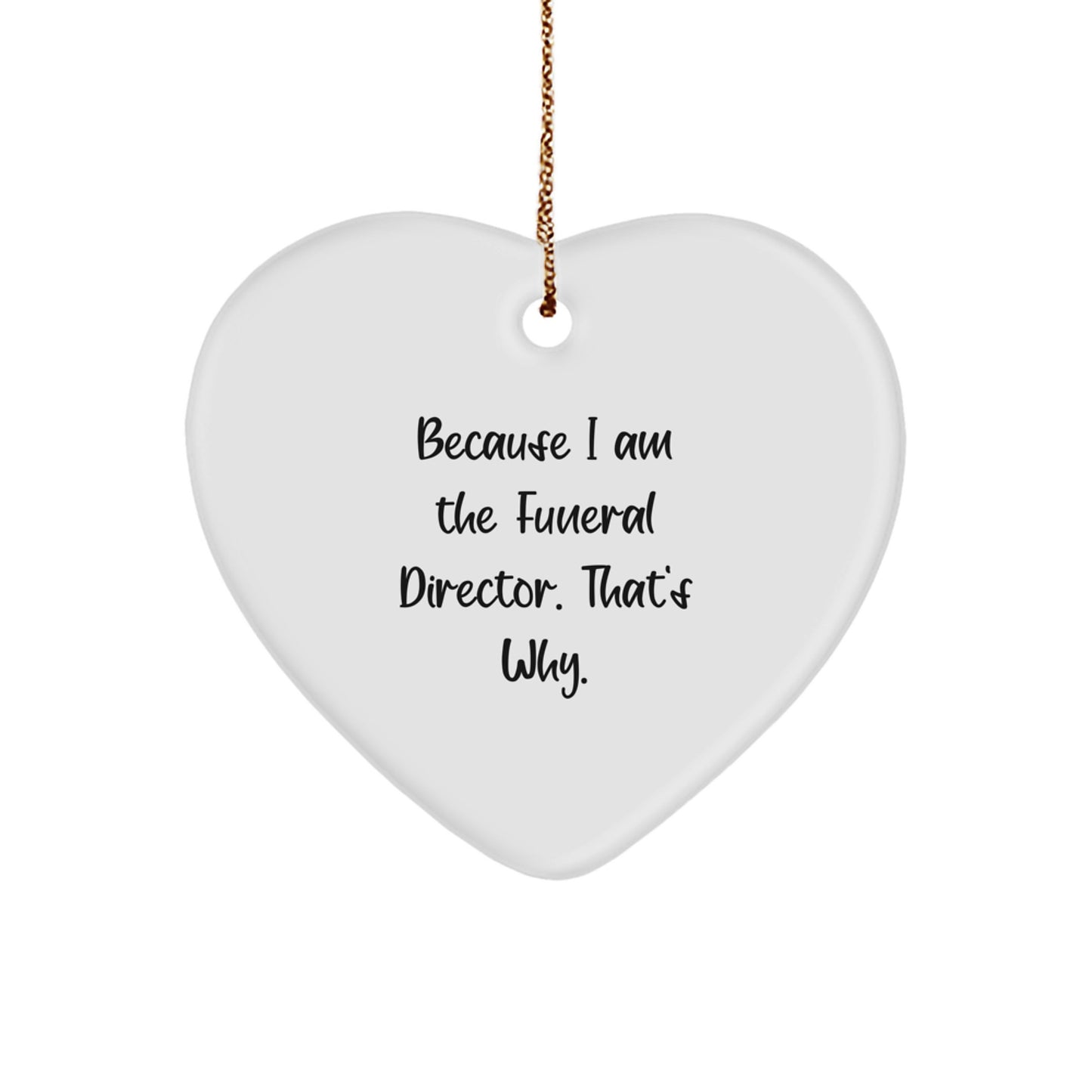 Funny Funeral Director Heart Ornament Gifts from Men to Family and Friends for Christmas Unique Presents - Image 1
