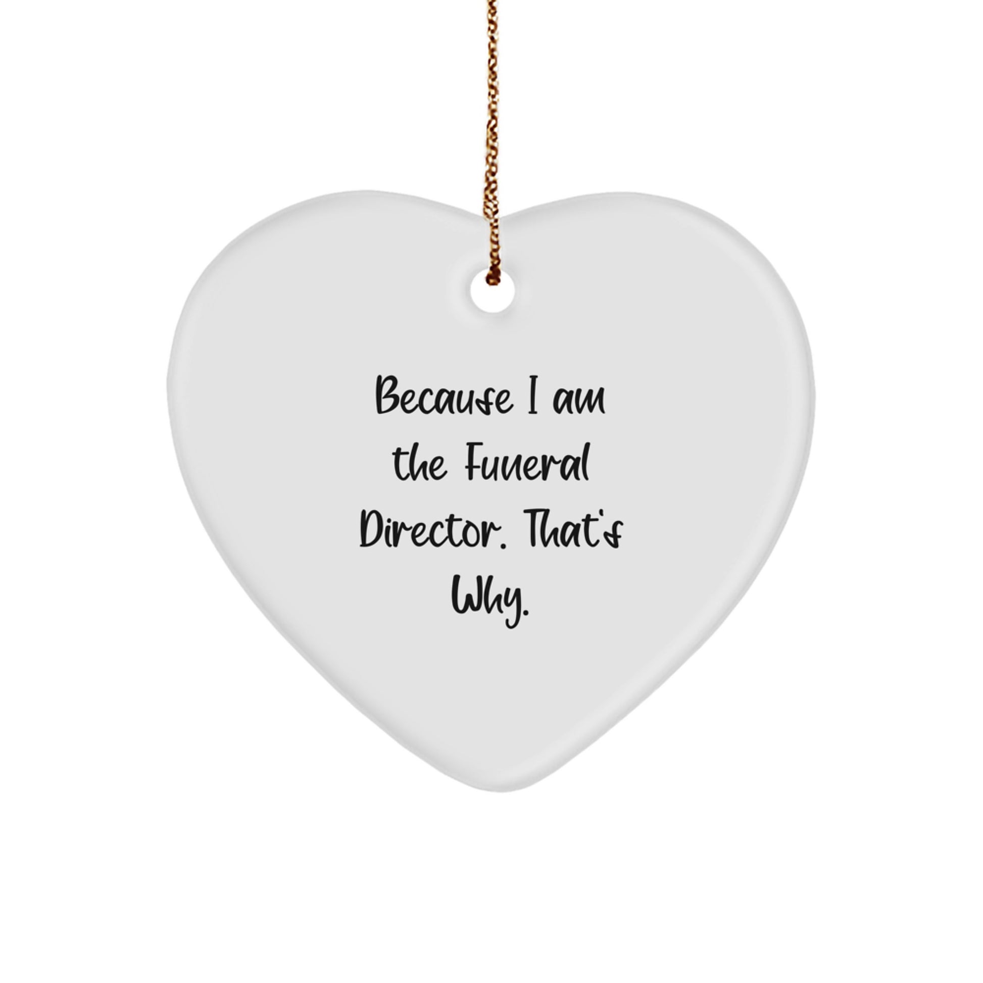 Funny Funeral Director Heart Ornament Gifts from Men to Family and Friends for Christmas Unique Presents - Image 1