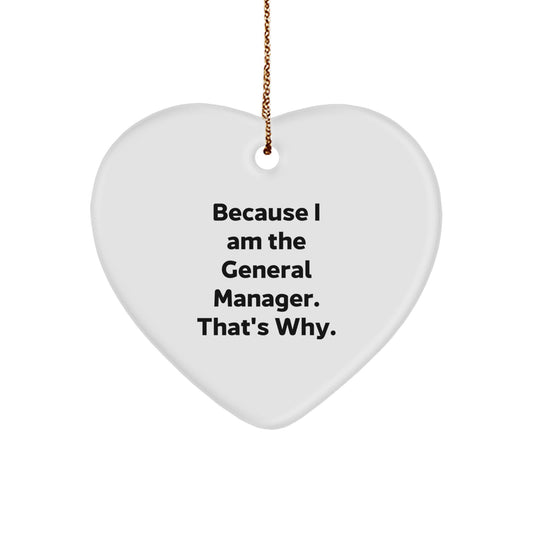 Funny General Manager Heart Ornament Gifts from Friends for General Manager Christmas Unique Gifts - Image 1