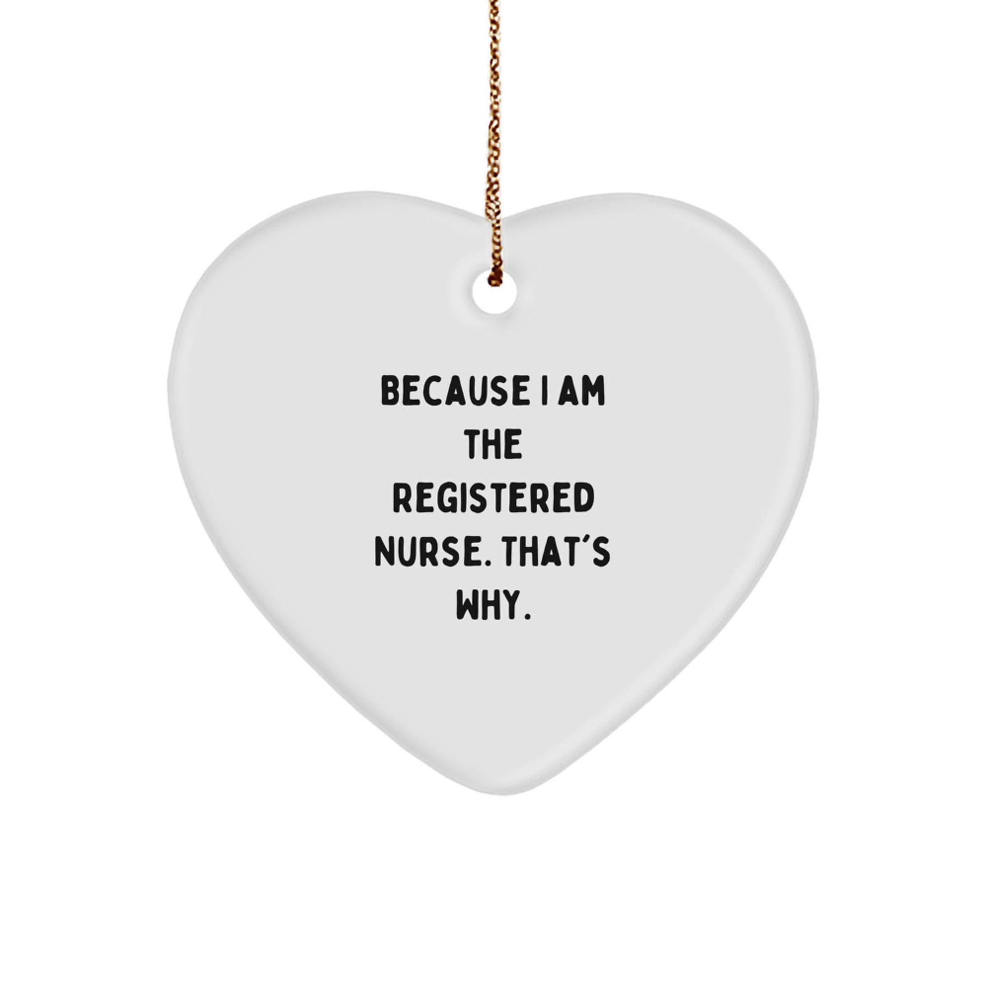 Registered Nurse Heart Ornament Funny Gift Ideas Christmas Unique Gifts from Family for Nurses - Image 1