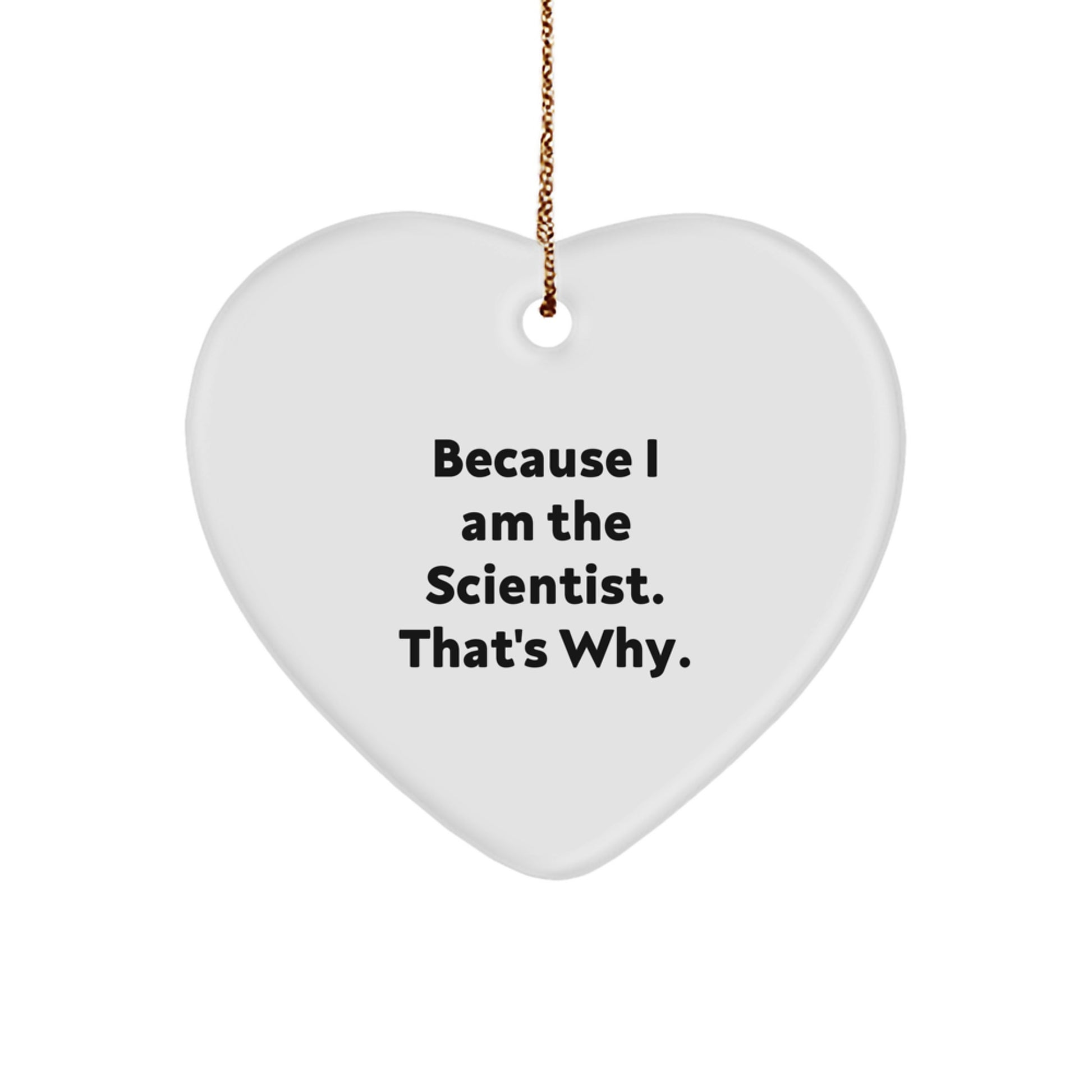 Funny Scientist Heart Ornament Gifts from Men to Scientist Friends for Christmas Unique Presents - Image 1