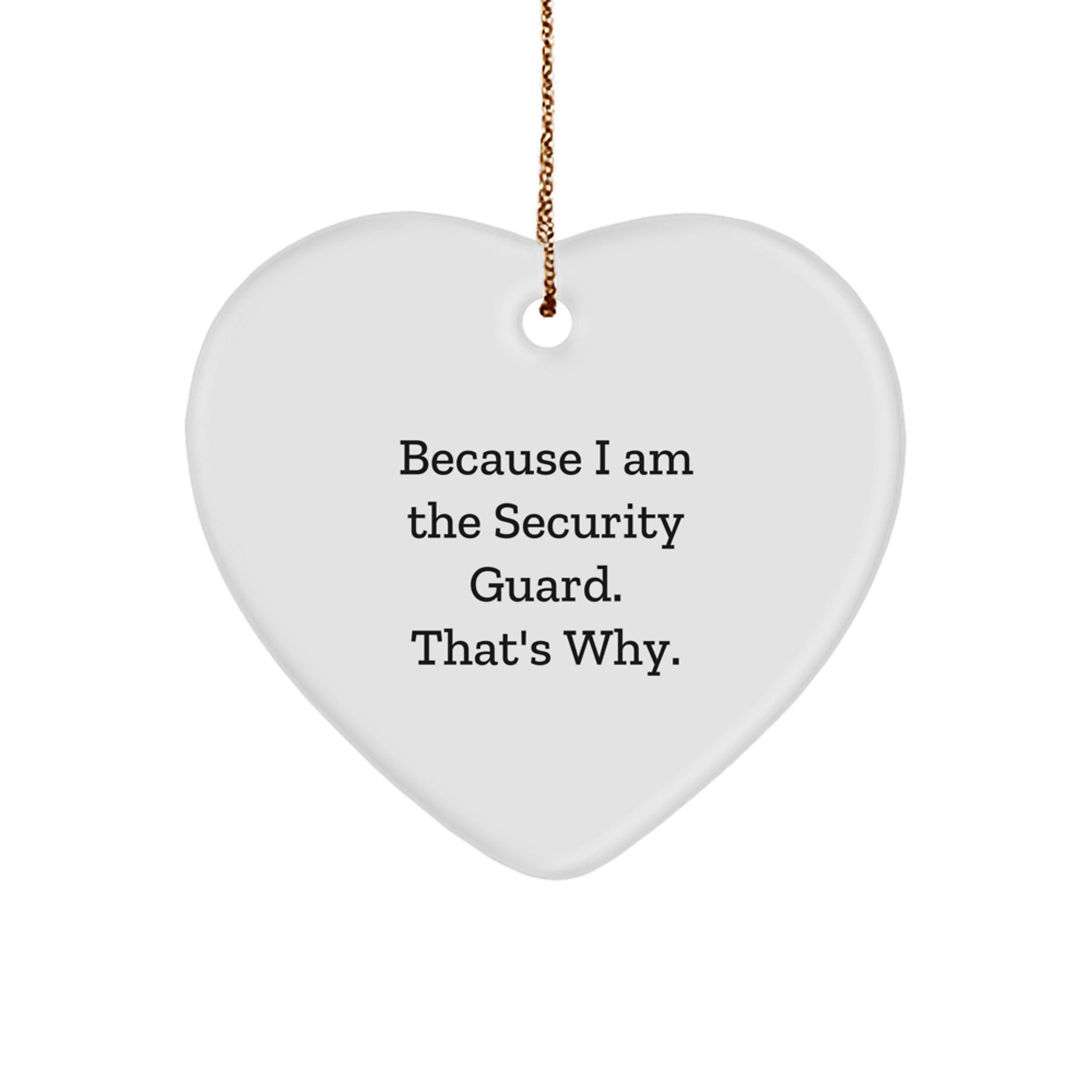 Funny Security Guard Heart Ornament Gifts from Men to Coworkers for Christmas Unique - Image 1