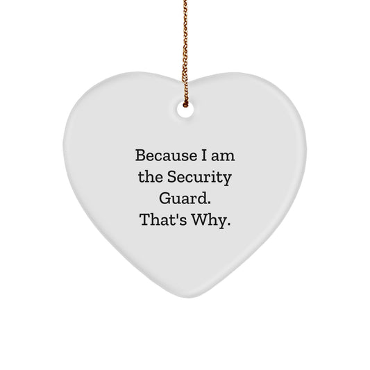Funny Security Guard Heart Ornament Gifts from Men to Coworkers for Christmas Unique - Image 1