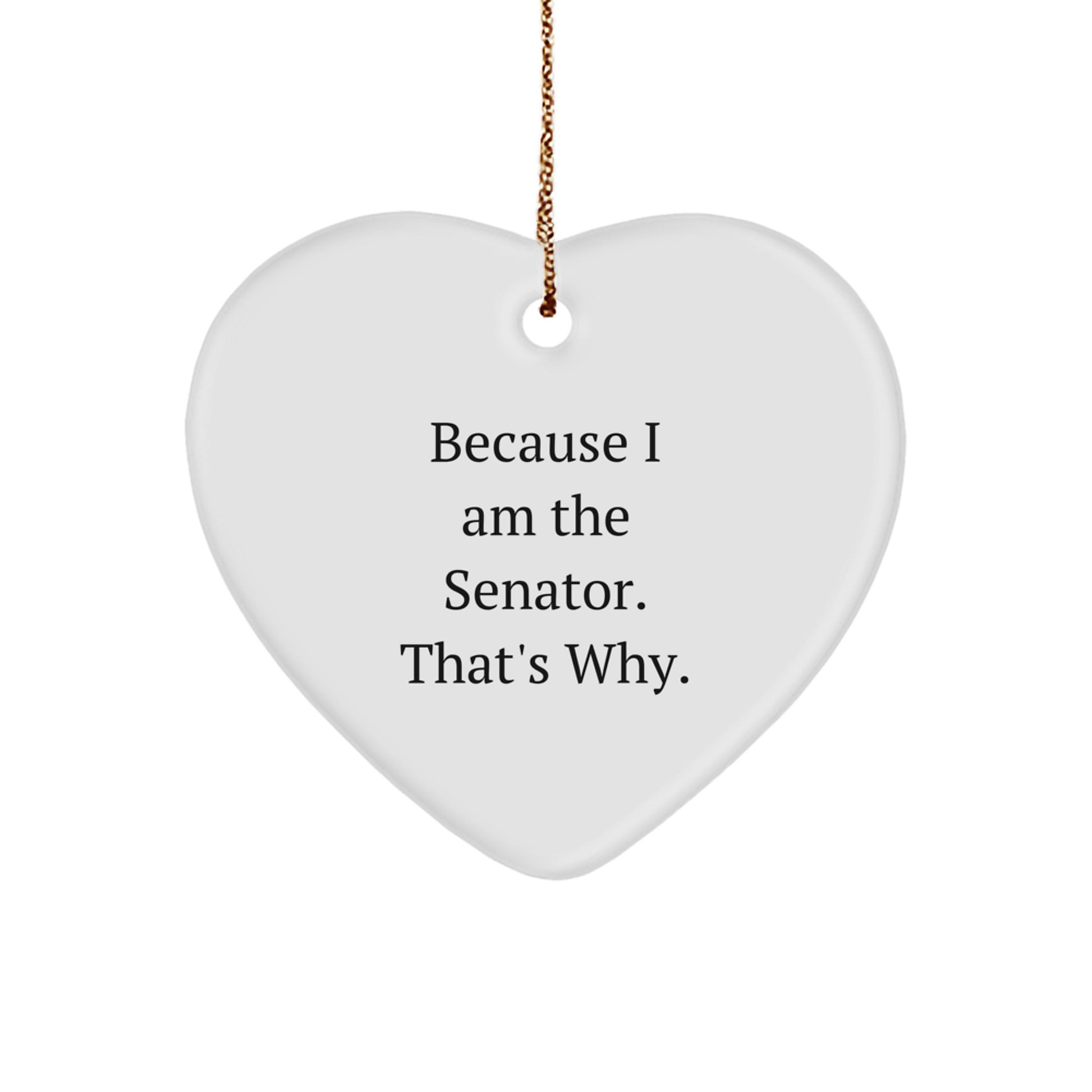 Funny Senator Heart Ornament Gifts from Friends to Senator Gifts for Christmas Unique Decorations - Image 1