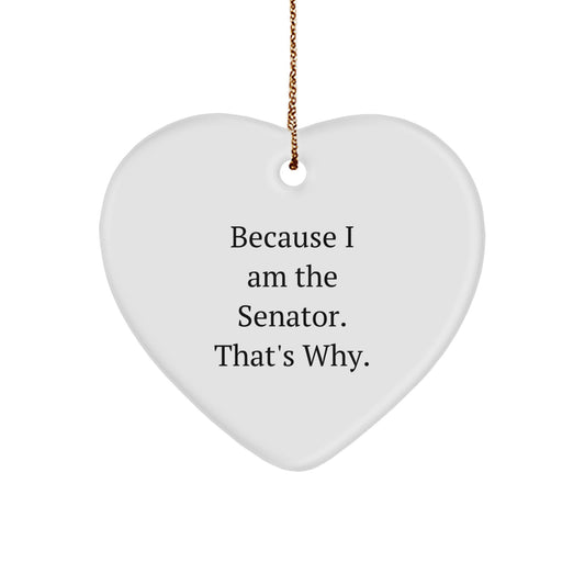 Funny Senator Heart Ornament Gifts from Friends to Senator Gifts for Christmas Unique Decorations - Image 1