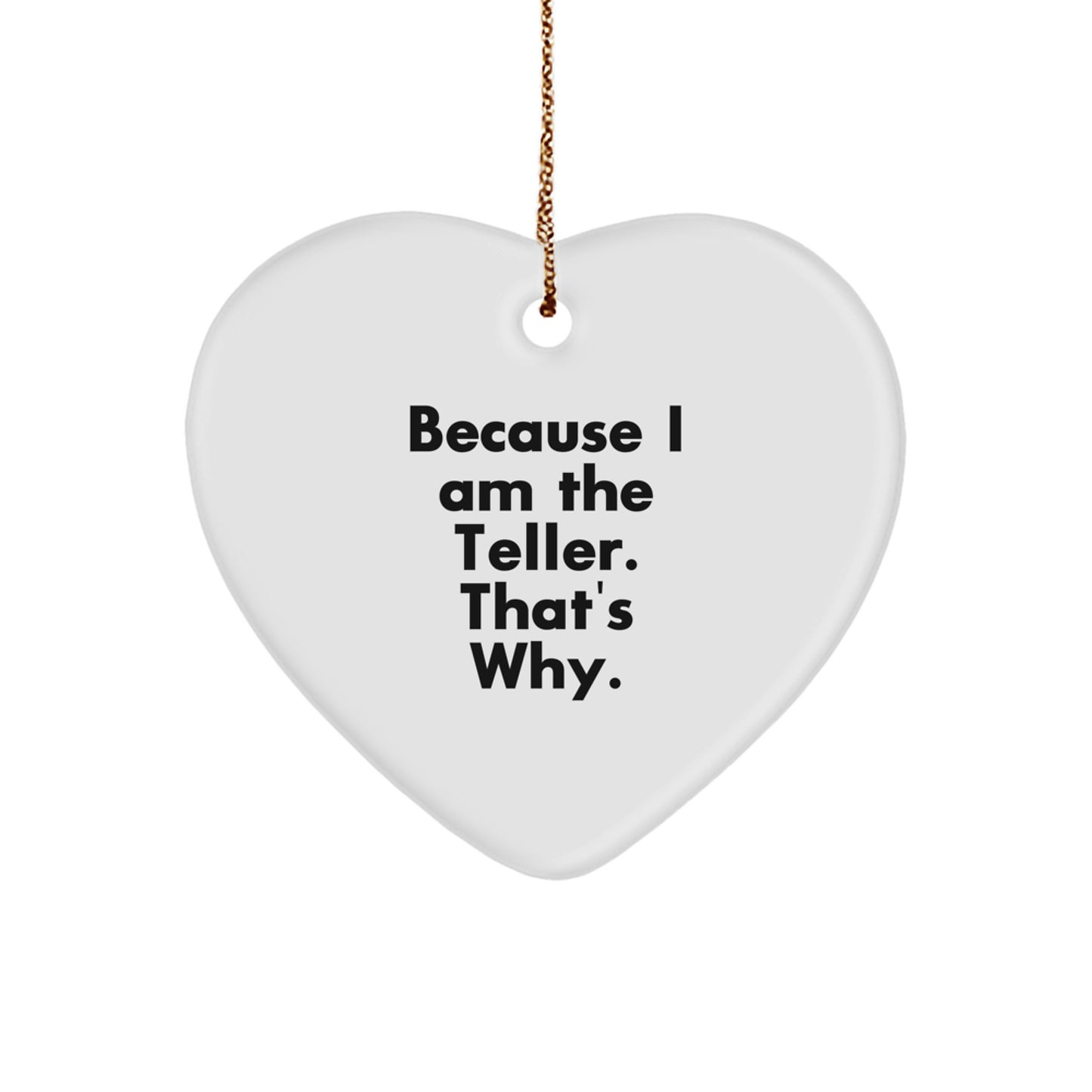 Funny Teller Heart Ornament Gifts from Friends to Family at Christmas Unique - Image 1