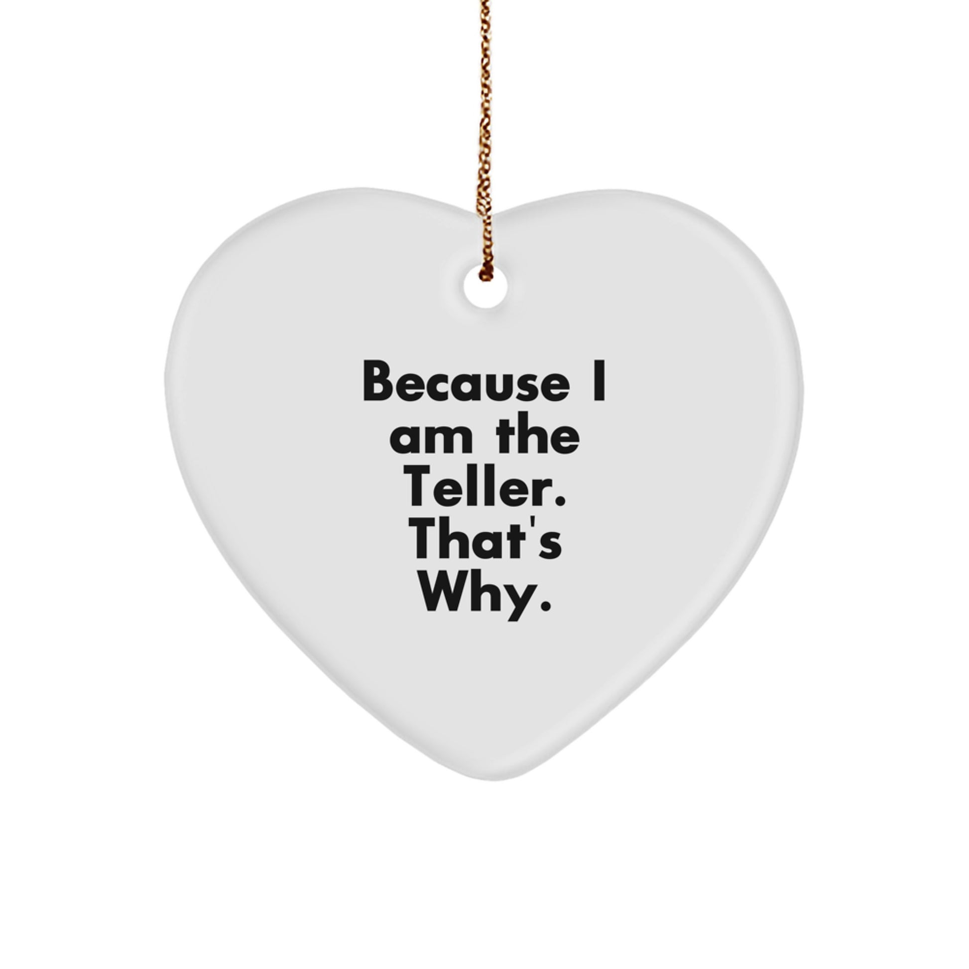 Funny Teller Heart Ornament Gifts from Friends to Family at Christmas Unique - Image 1