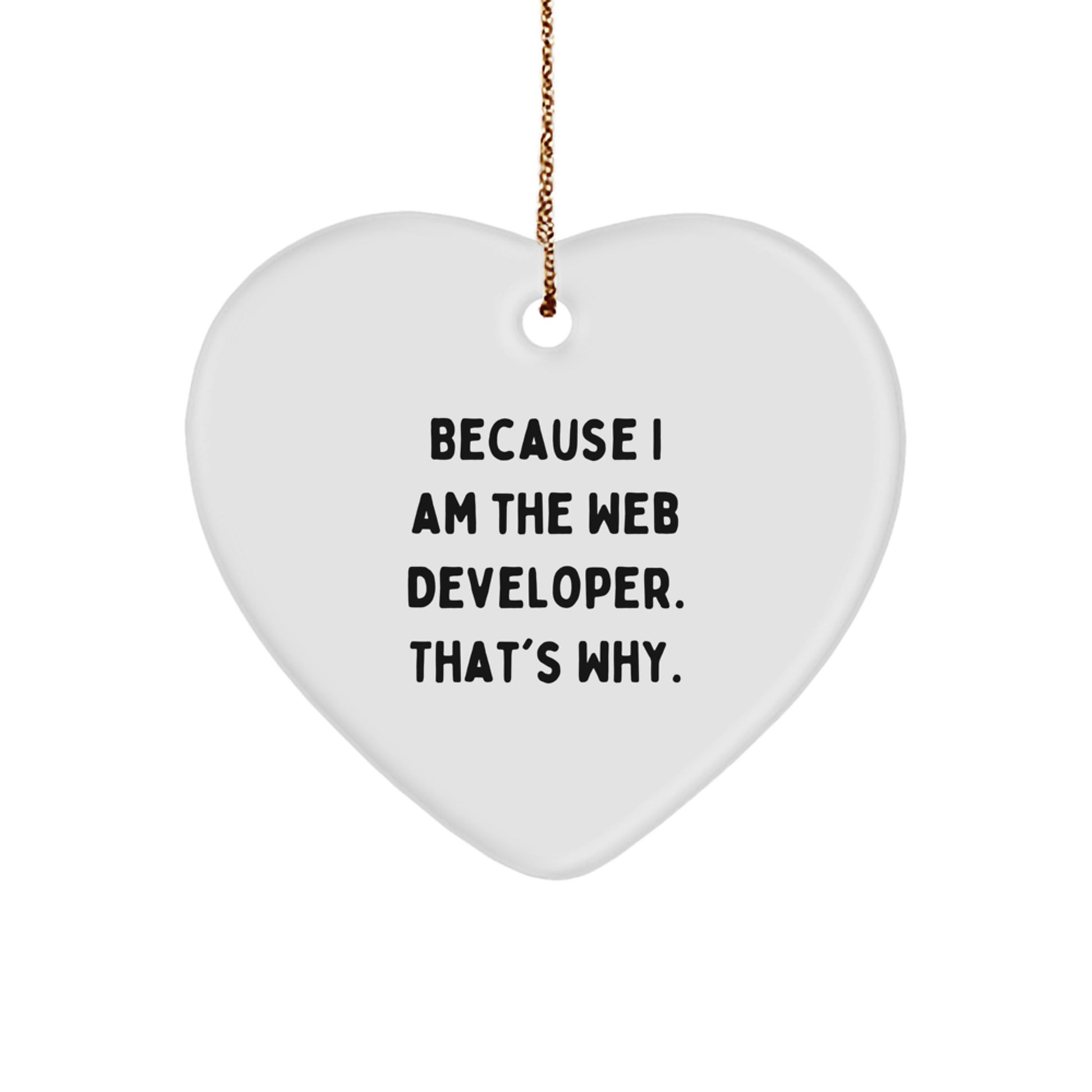 Funny Web Developer Heart Ornament Gifts from Friends to Web Developer Christmas Unique - Image 1