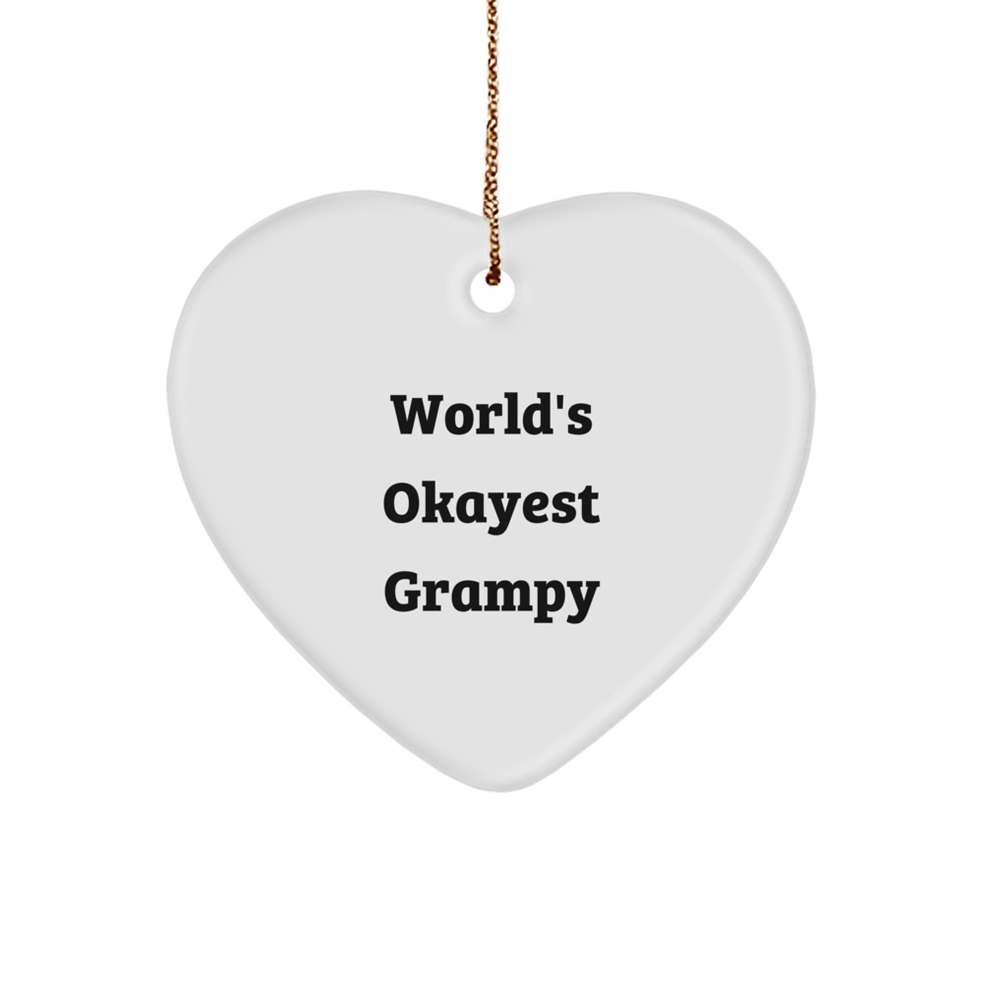 Funny Grampy Heart Ornament Gifts for Men from Friends and Family Christmas Unique - Image 1