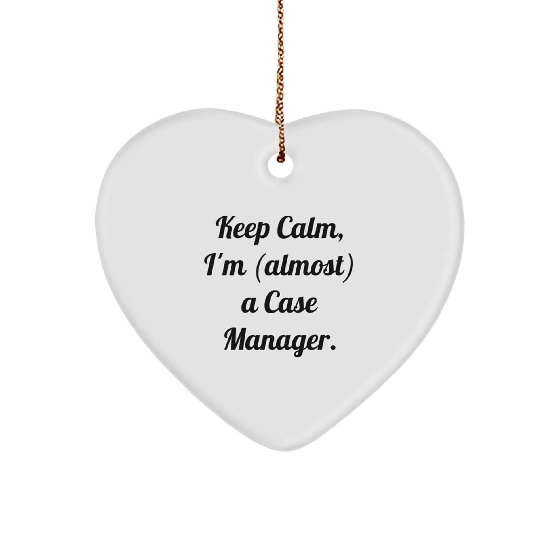 Funny Case Manager Heart Ornament Gifts from Family for Christmas Unique Inspirational - Image 1