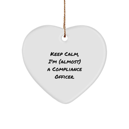 Compliance Officer Gifts - Funny Heart Ornament for Men - Christmas Unique Gifts from Friends - Image 1
