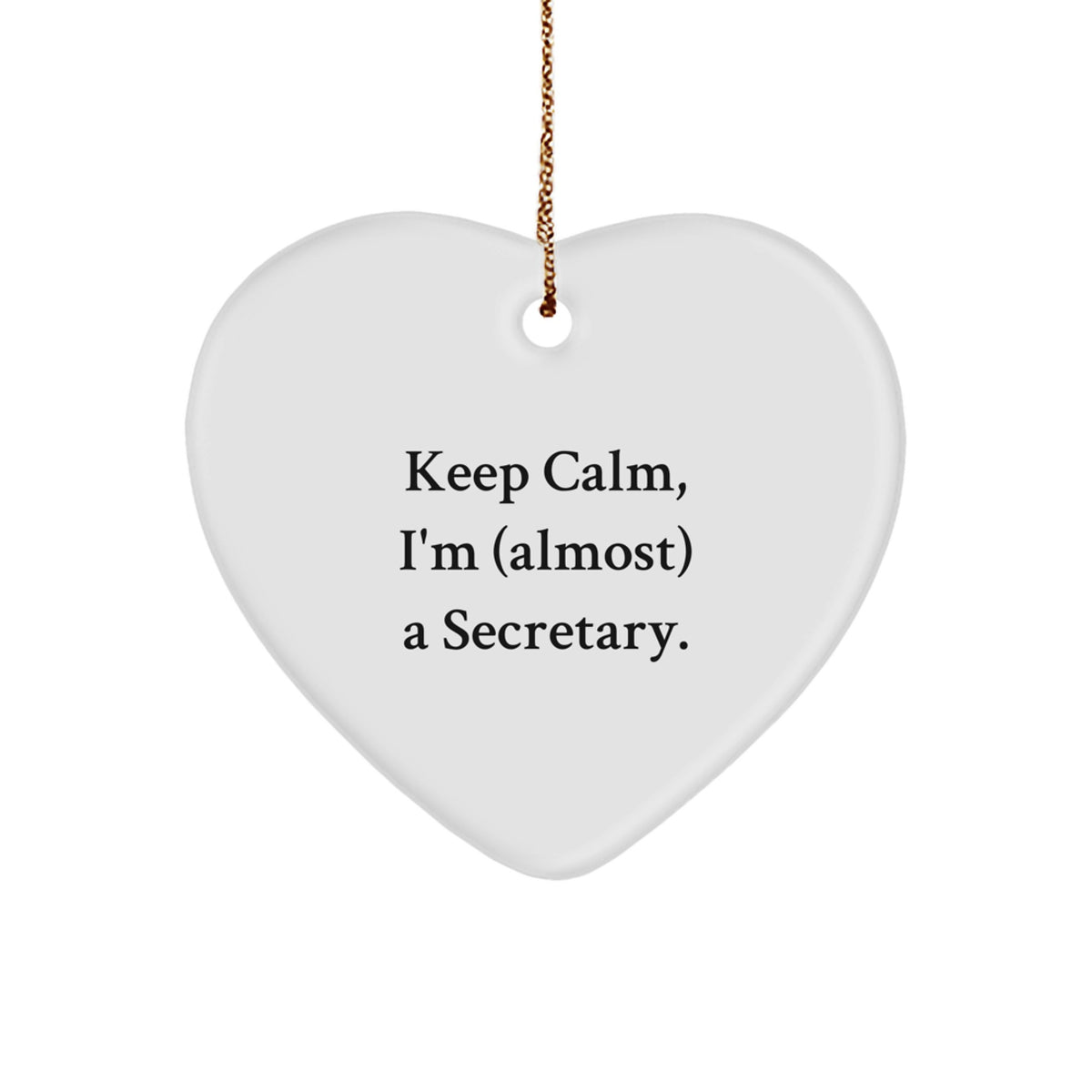 Funny Secretary Heart Ornament for Christmas Unique Gifts, Gifts from Friends, Coworkers, Family, for Secretary, Heart Shaped, Funny - Image 1