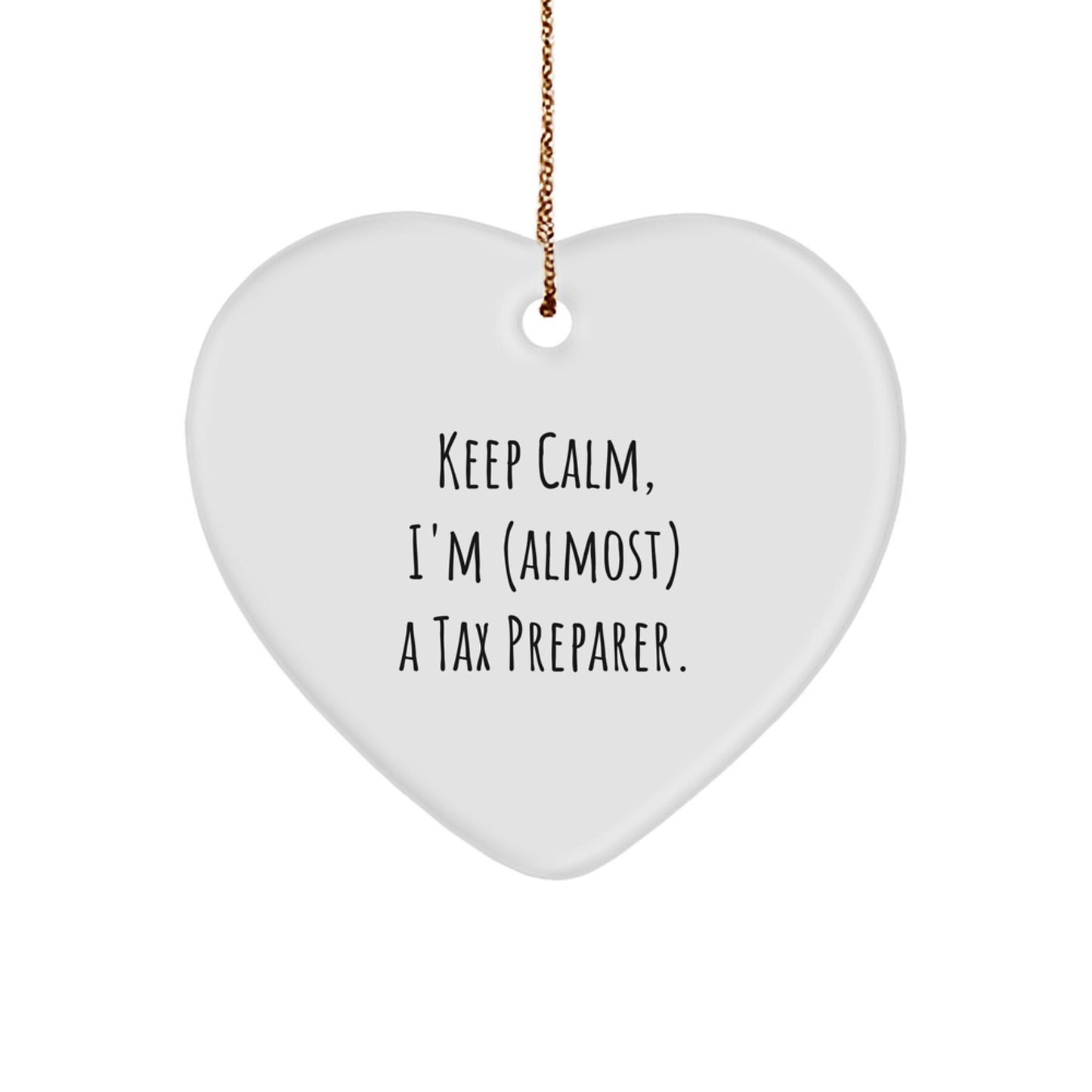Funny Tax Preparer Heart Ornament Gifts from Friends and Family for Christmas Unique - Image 1