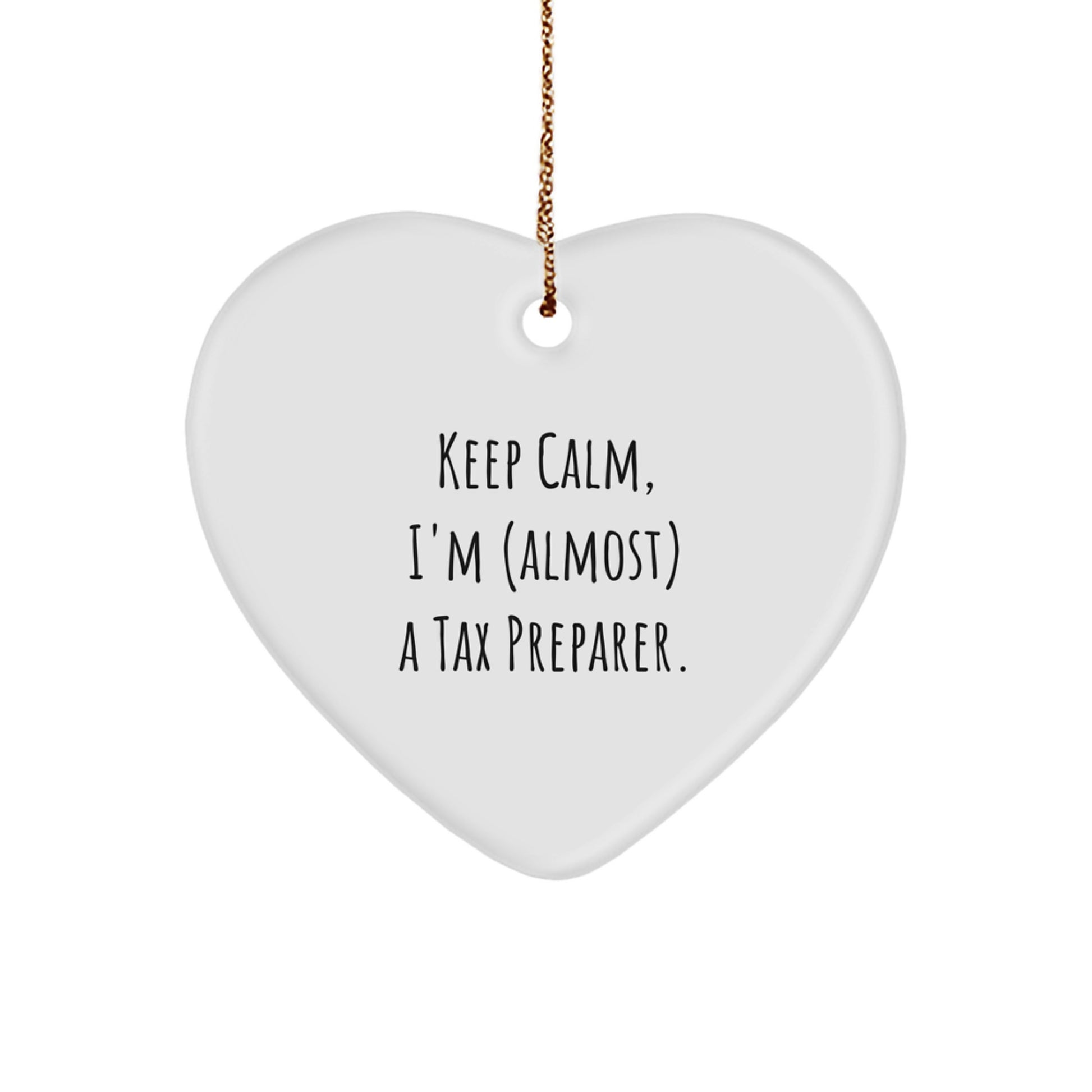 Funny Tax Preparer Heart Ornament Gifts from Friends and Family for Christmas Unique - Image 1