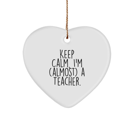 Funny Teacher Heart Ornament Gifts from Friends and Family for Christmas Unique Ideas for Teacher Appreciation Day - Image 1