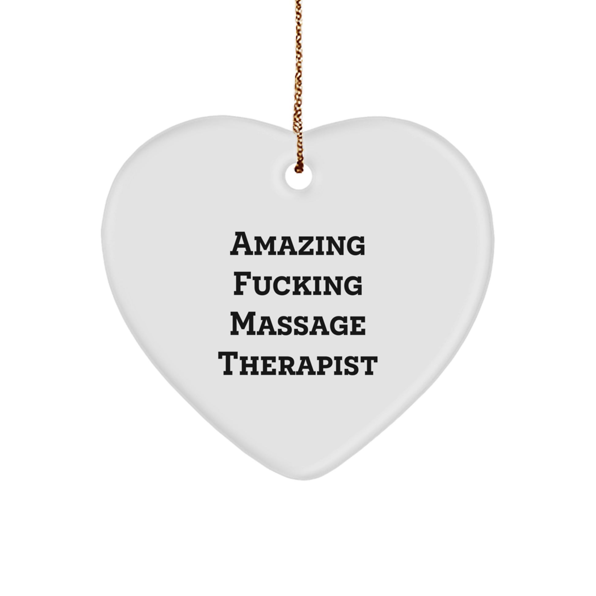 Funny Massage Therapist Heart Ornament Gifts from Men to Women or Friends for Christmas Unique Presents - Image 1