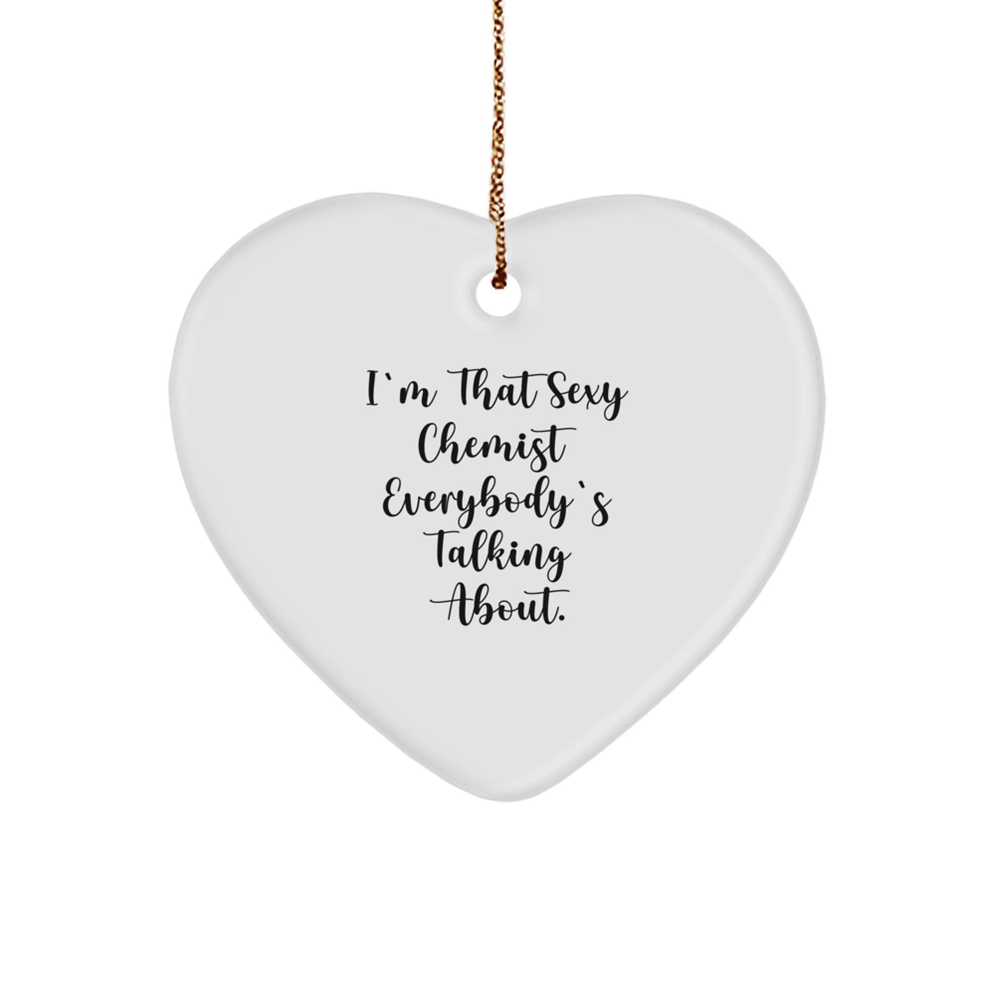 Funny Chemist Heart Ornament Gifts from Men to Friends Christmas Unique Presents - Image 1