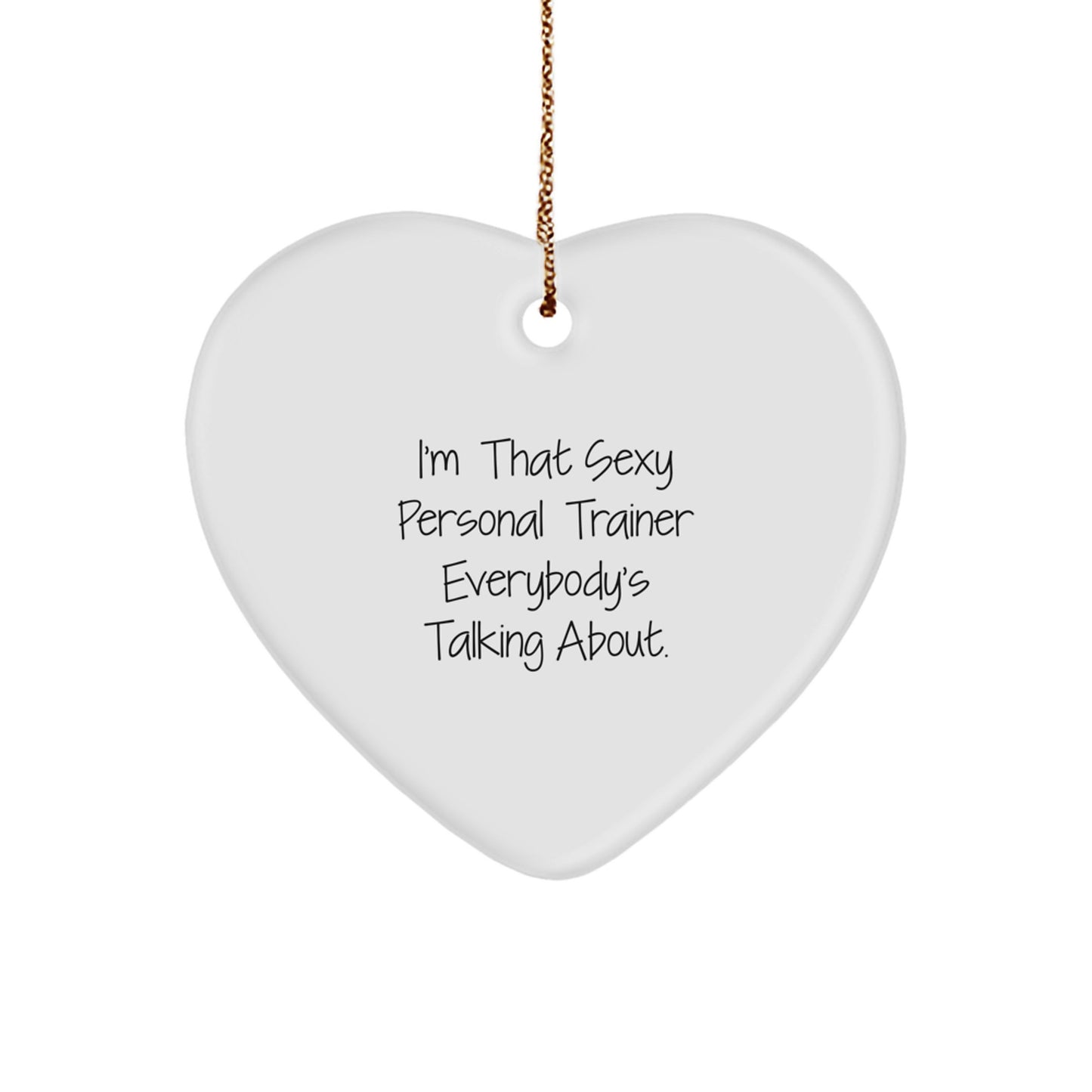 Personal Trainer Funny Heart Ornament Gifts from Men to Friends at Christmas - Image 1