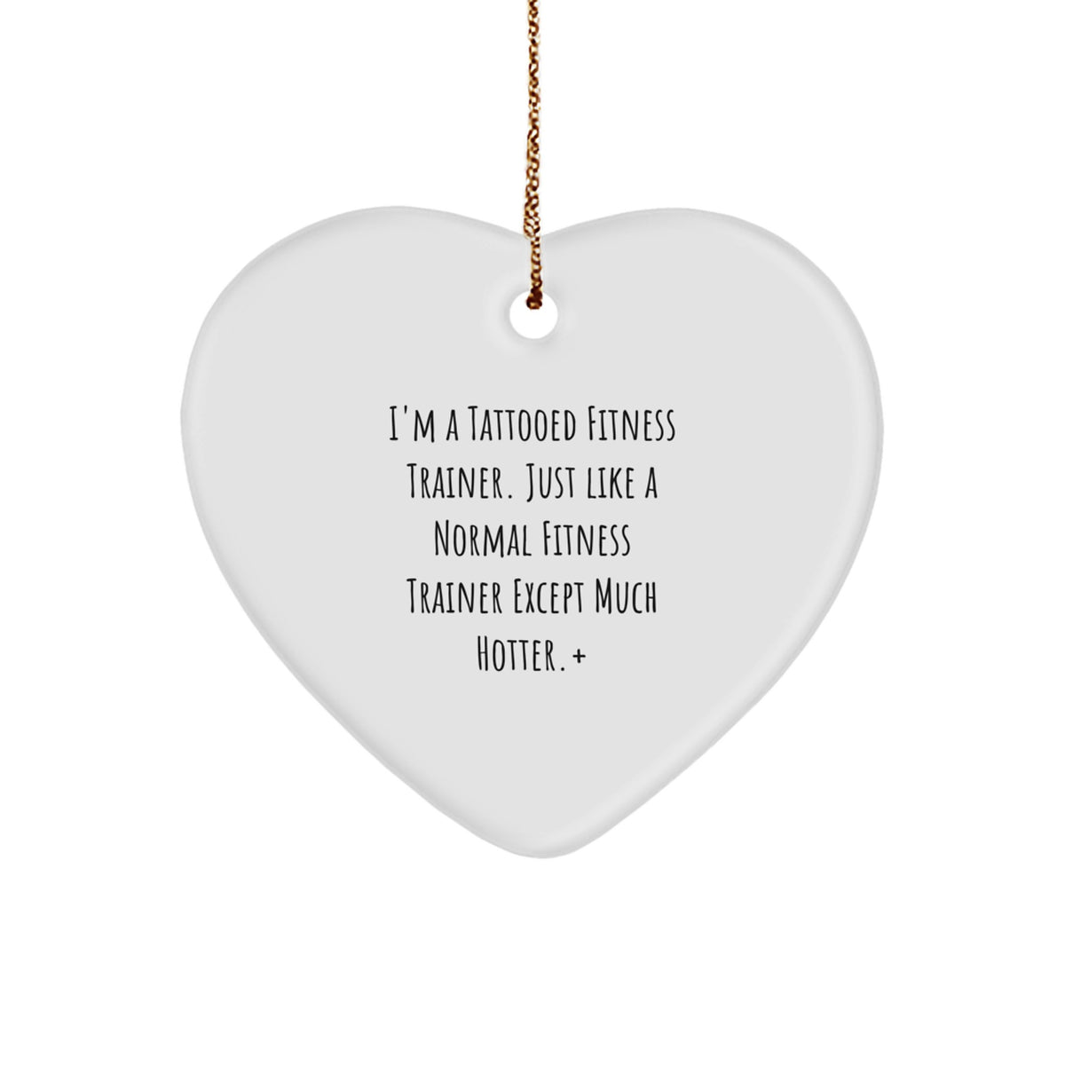 Funny, Fitness Trainer Gifts, Heart Ornament, Unique Christmas Unique Gifts from Friends to Fitness Trainer Men - Image 1
