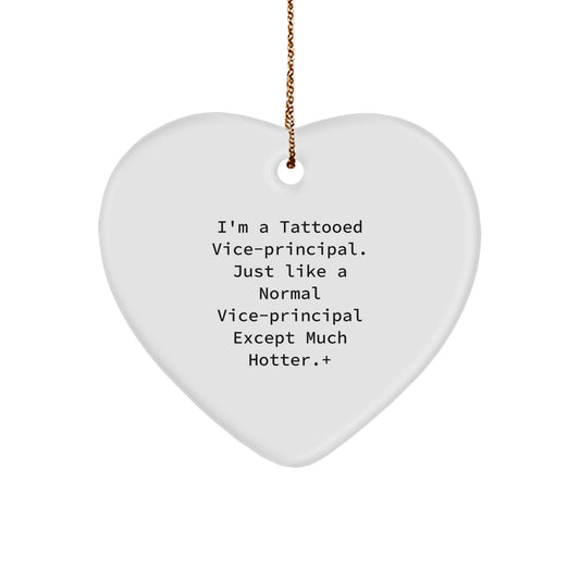 Funny Vice-principal Heart Ornament Gifts from Friends for Vice-principal, Heart Shaped Decorations, Christmas Unique Gifts for Vice-principal, Hot Vice-principal Decor - Image 1
