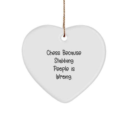 Funny Chess Heart Ornament Gifts from Friends for Christmas Unique Presents - Image 1