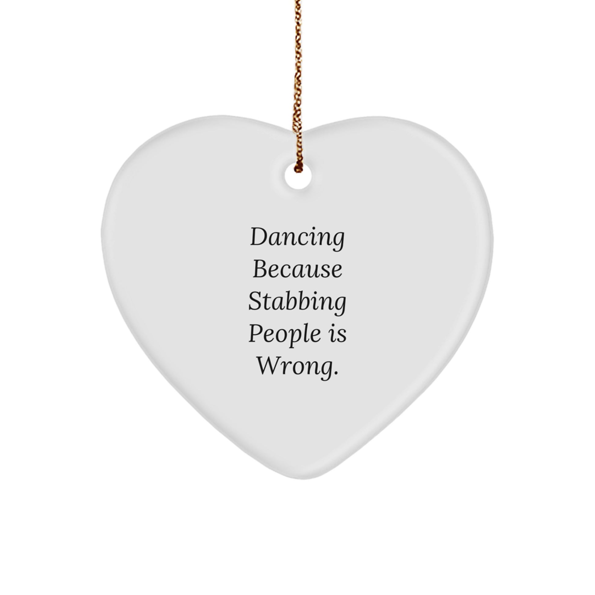 Funny Dancing Heart Ornament Gifts for Friends from Men, Women, or Family - Christmas Unique Presents - Image 1