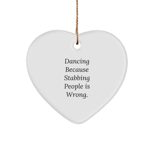 Funny Dancing Heart Ornament Gifts for Friends from Men, Women, or Family - Christmas Unique Presents - Image 1
