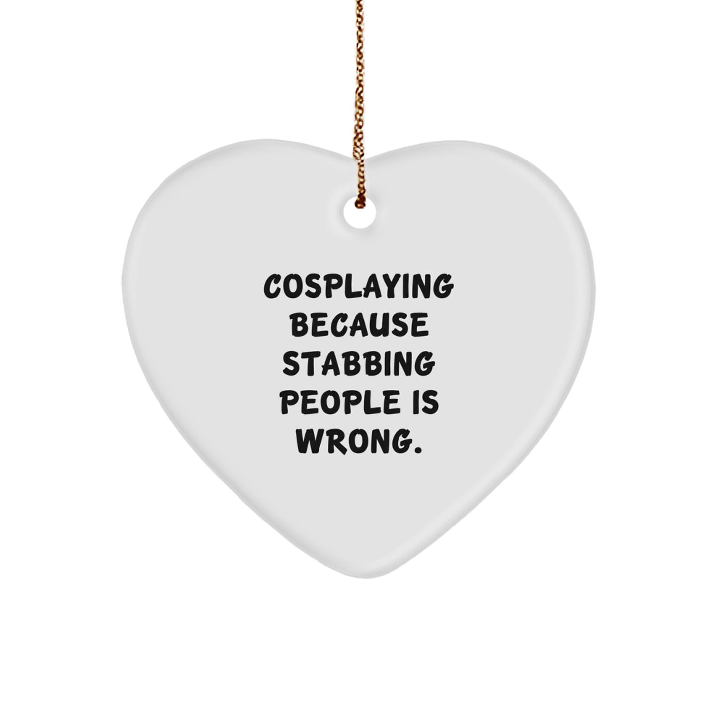Funny Cosplaying Heart Ornament Gifts for Men, Women, Friends, or Family - Unique Christmas Unique Gifts from Lovers, Gift Ideas for Cosplayers - Image 1