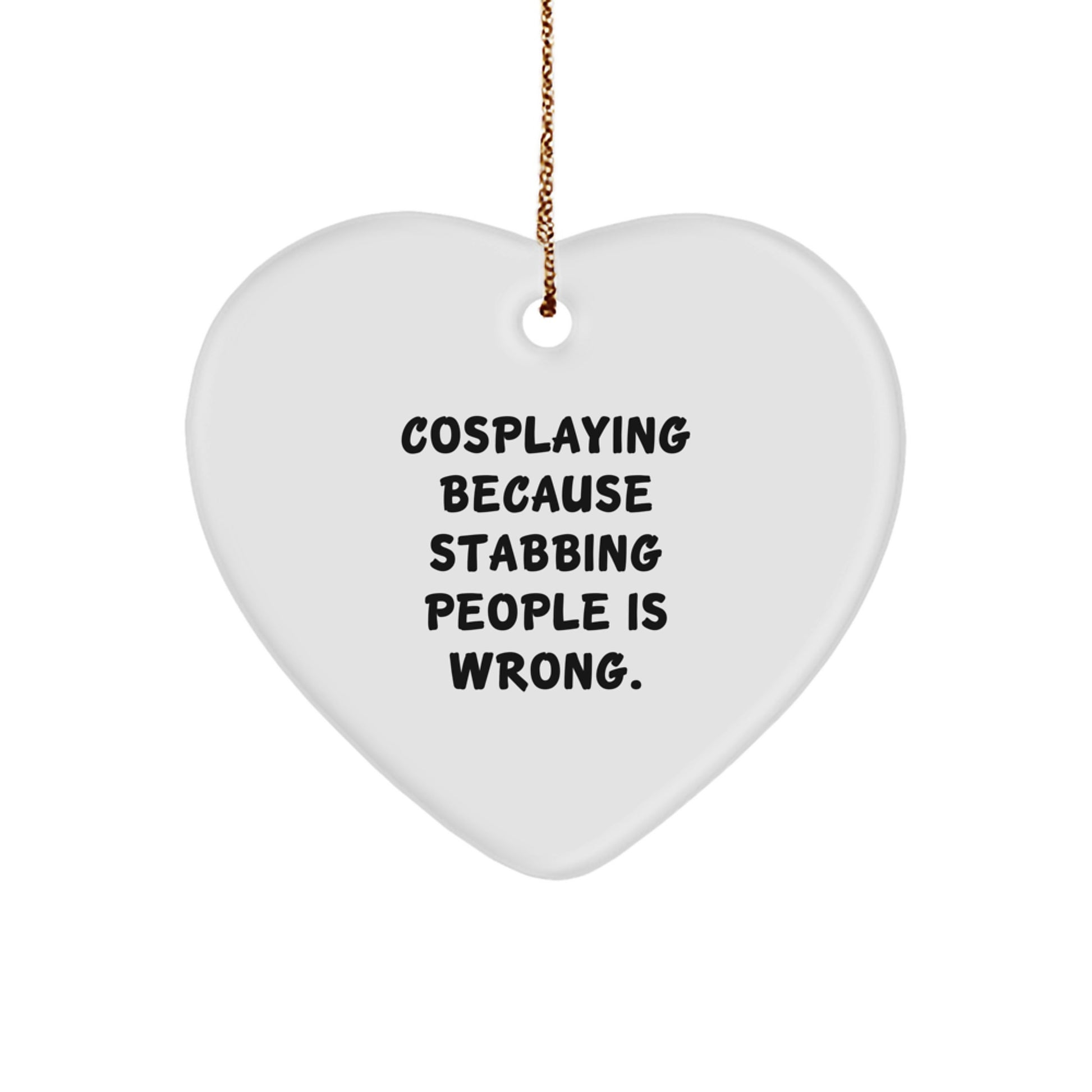 Funny Cosplaying Heart Ornament Gifts for Men, Women, Friends, or Family - Unique Christmas Unique Gifts from Lovers, Gift Ideas for Cosplayers - Image 1