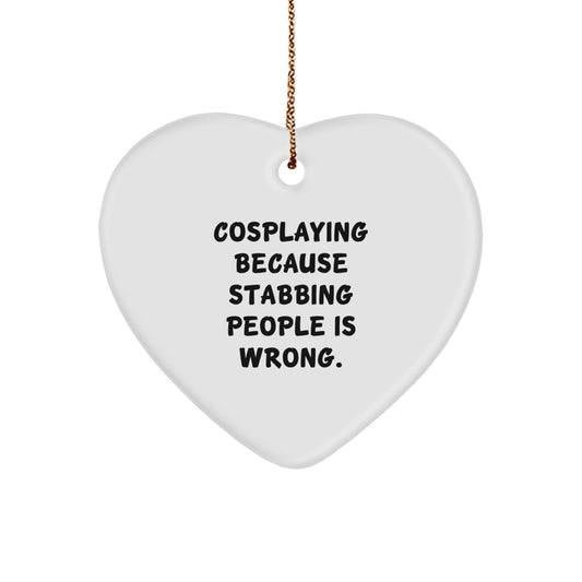Funny Cosplaying Heart Ornament Gifts for Men, Women, Friends, or Family - Unique Christmas Unique Gifts from Lovers, Gift Ideas for Cosplayers - Image 1