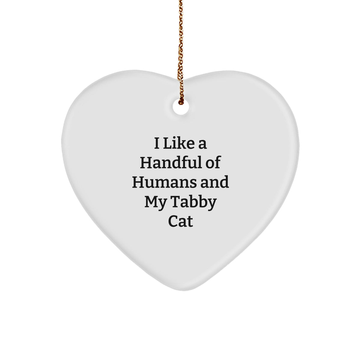 Funny Tabby Cat Heart Ornament Gifts from Men to Family Members for Christmas Unique - Image 1
