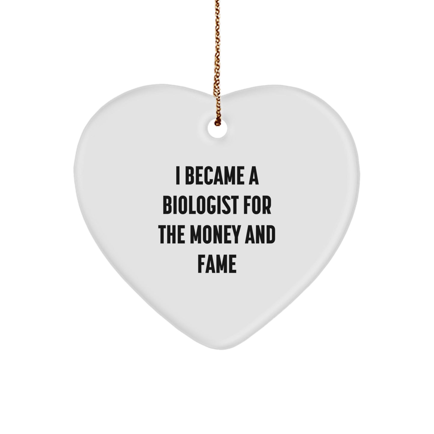 Gifts from Friends and Family for Biologists - Funny Heart Ornament for Christmas - Image 1