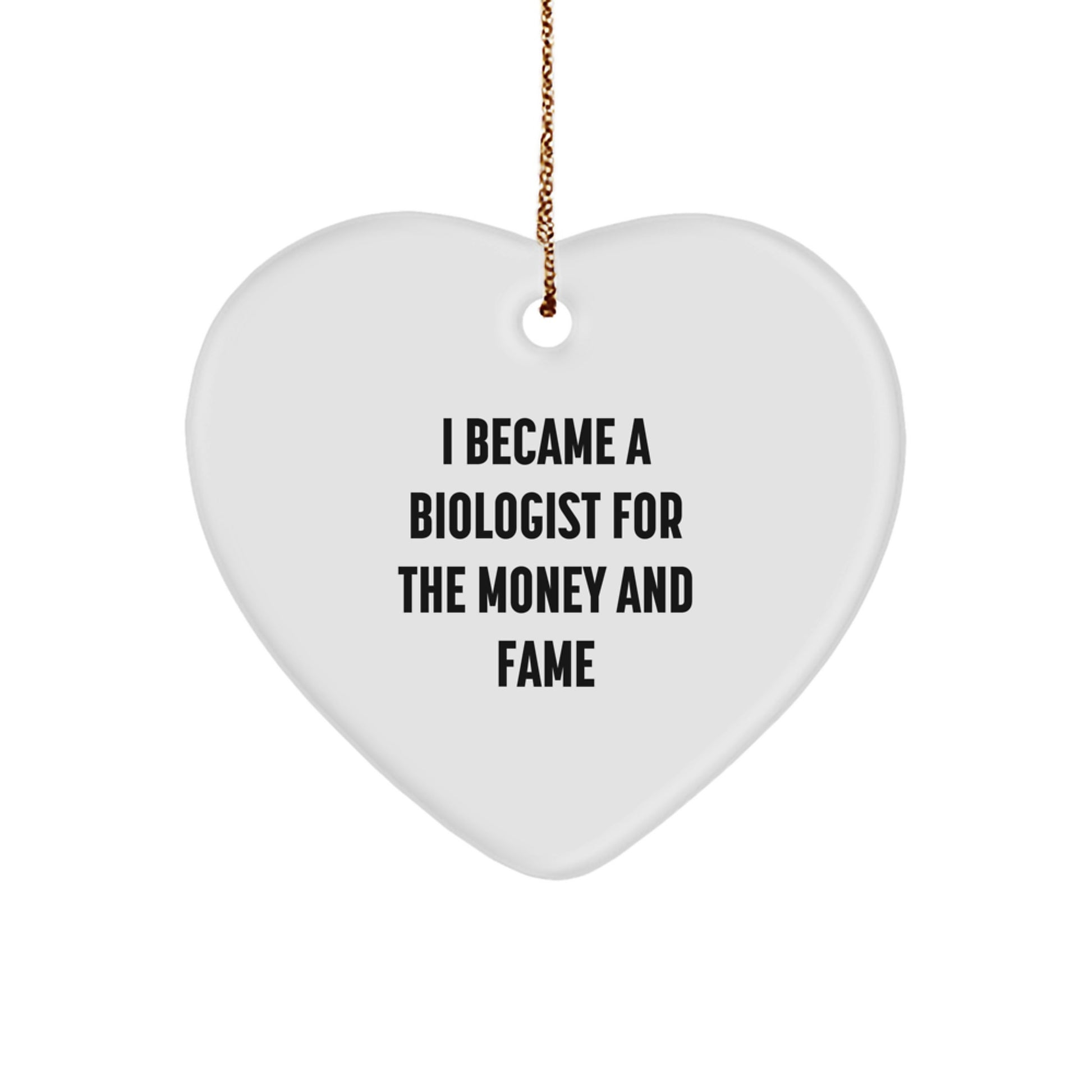 Gifts from Friends and Family for Biologists - Funny Heart Ornament for Christmas - Image 1