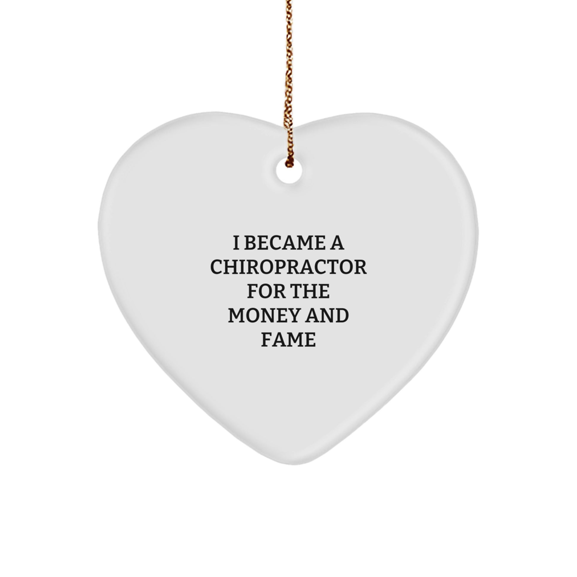 Chiropractor Gifts from Men for Women - Funny Heart Ornament, Christmas Unique Gifts for Chiropractor - Image 1