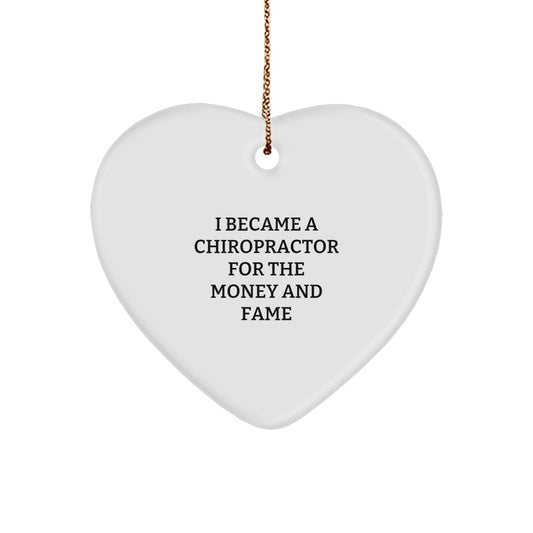 Chiropractor Gifts from Men for Women - Funny Heart Ornament, Christmas Unique Gifts for Chiropractor - Image 1