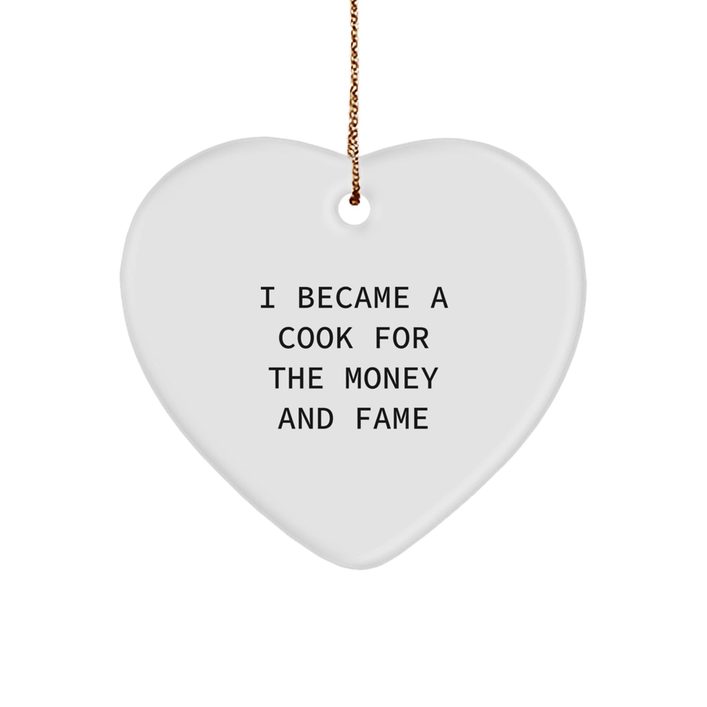 Funny Cook Heart Ornament Gifts for Men from Friends for Christmas Unique Presents - Image 1