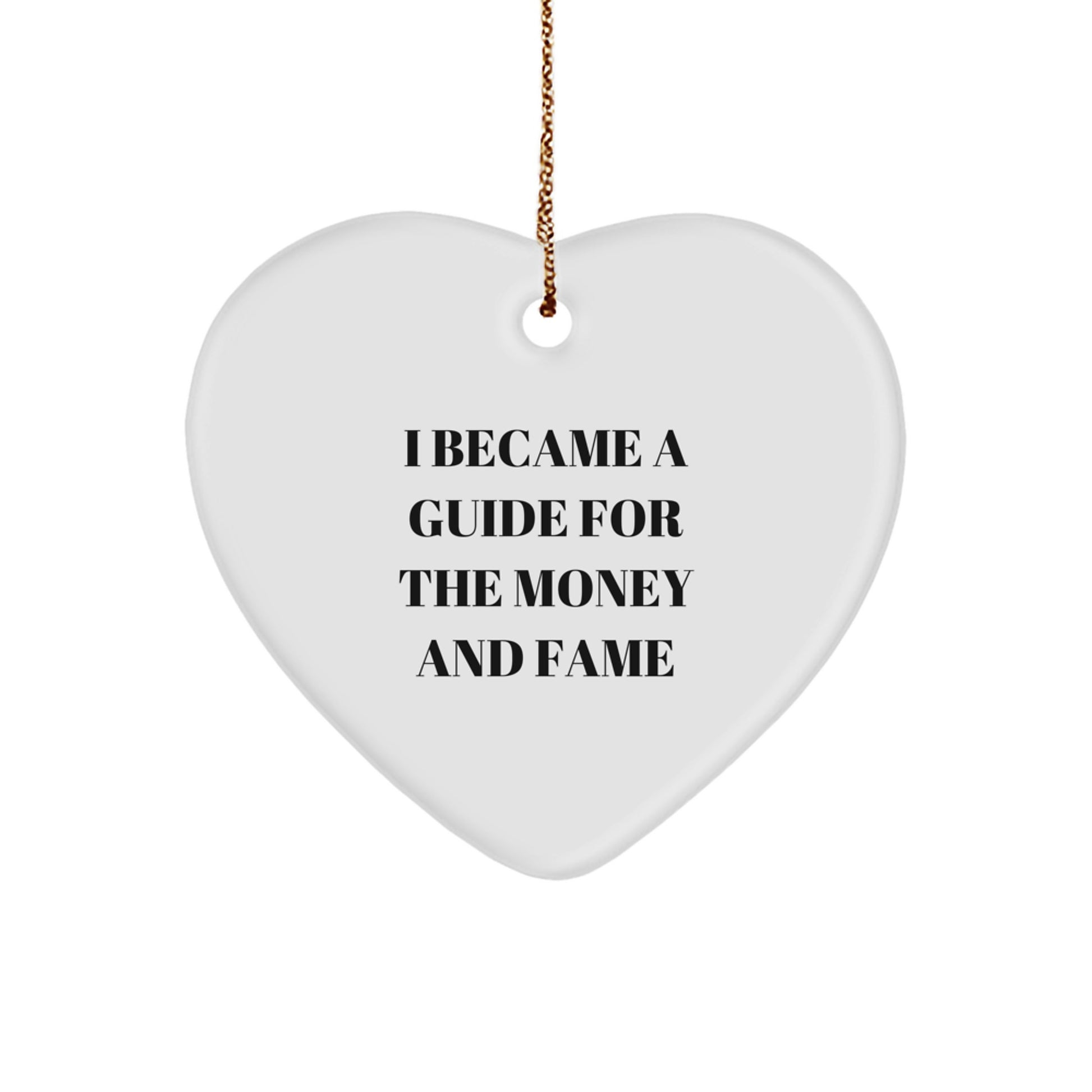 Funny Guide Heart Ornaments Gifts from Men to Guide, Unique Christmas Guide Gifts for Guide - Image 1